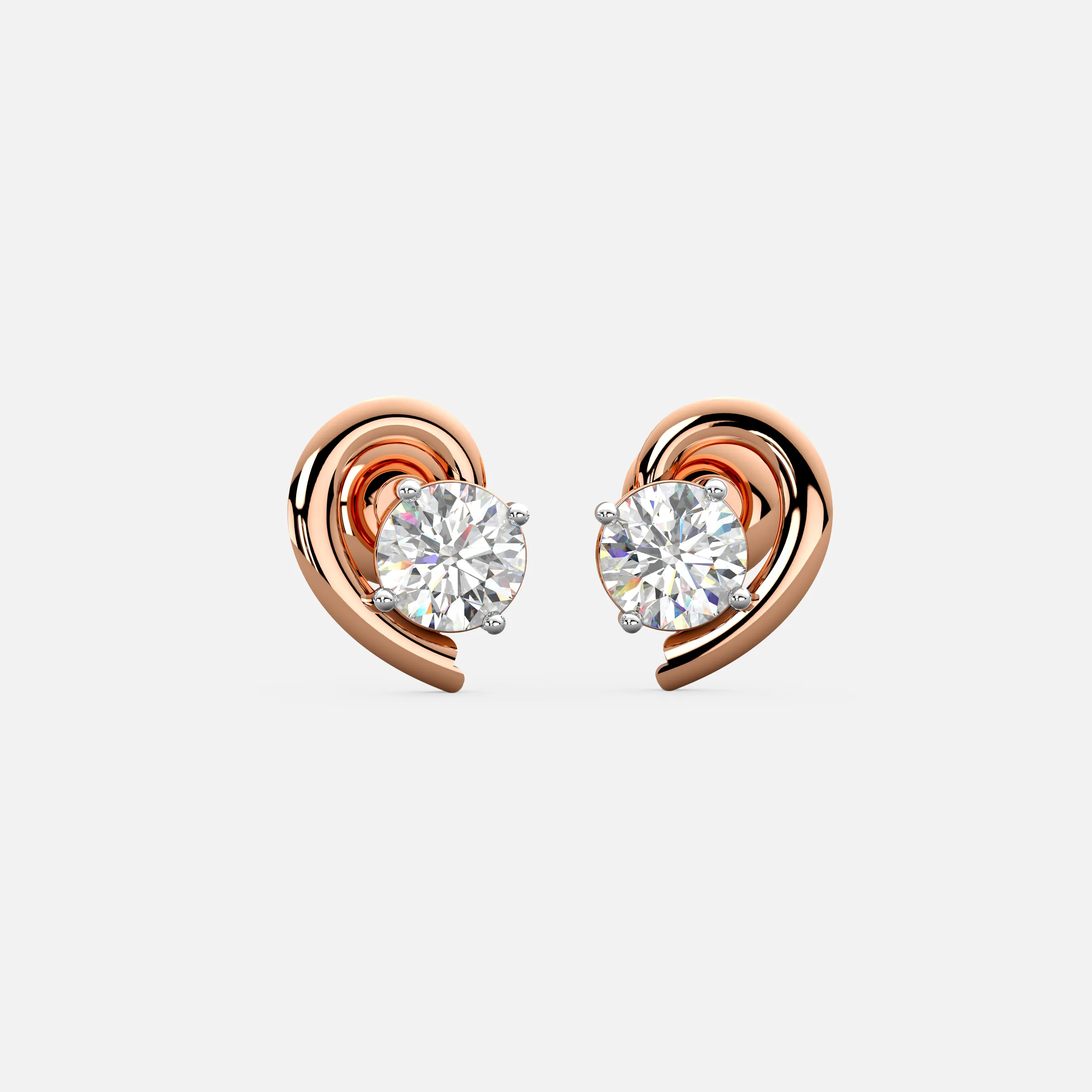 Luna Curl Diamond Earrings