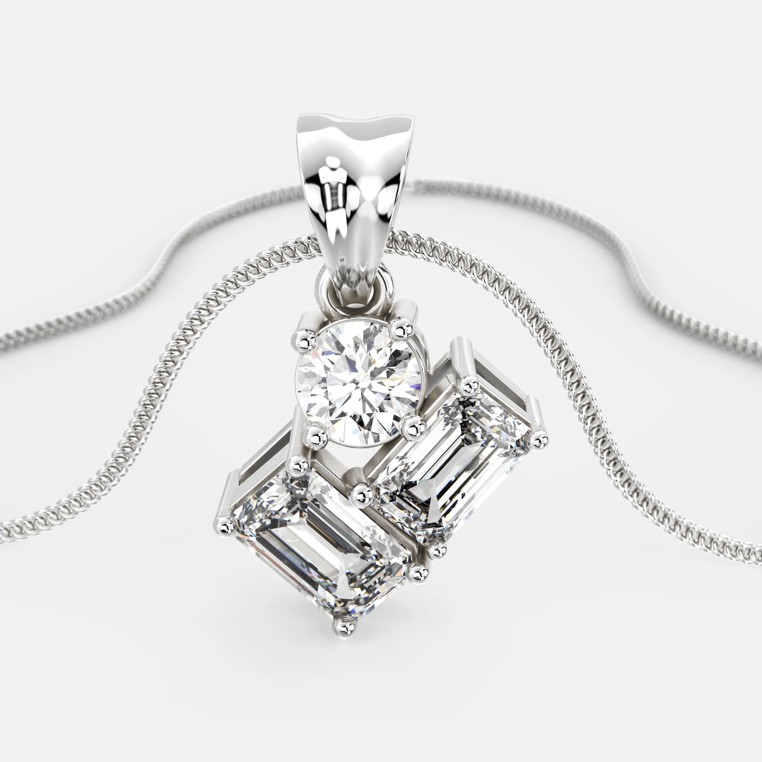 Trio Flair Diamond Pendant