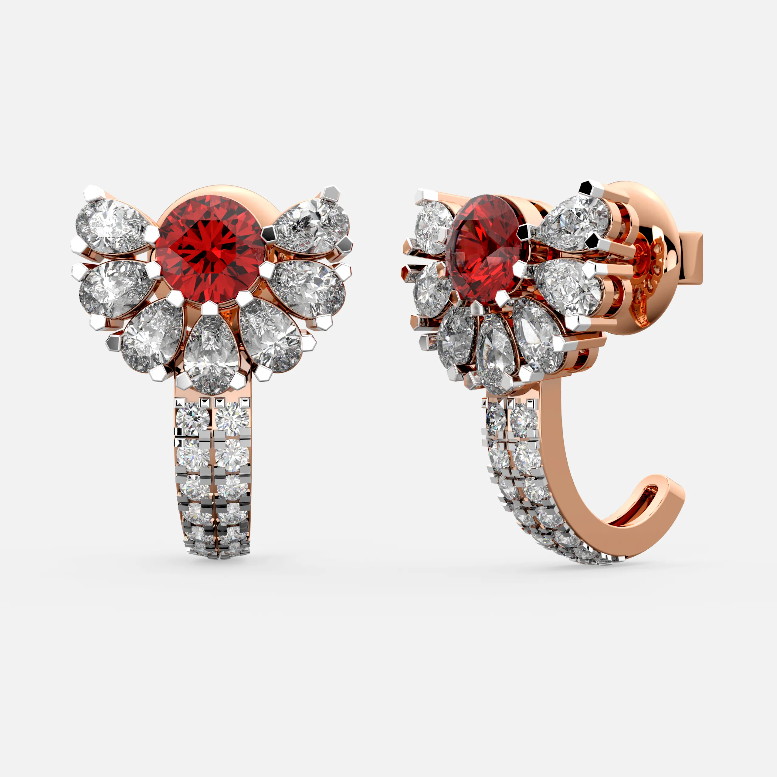 luxurious Square Diamond Earrings