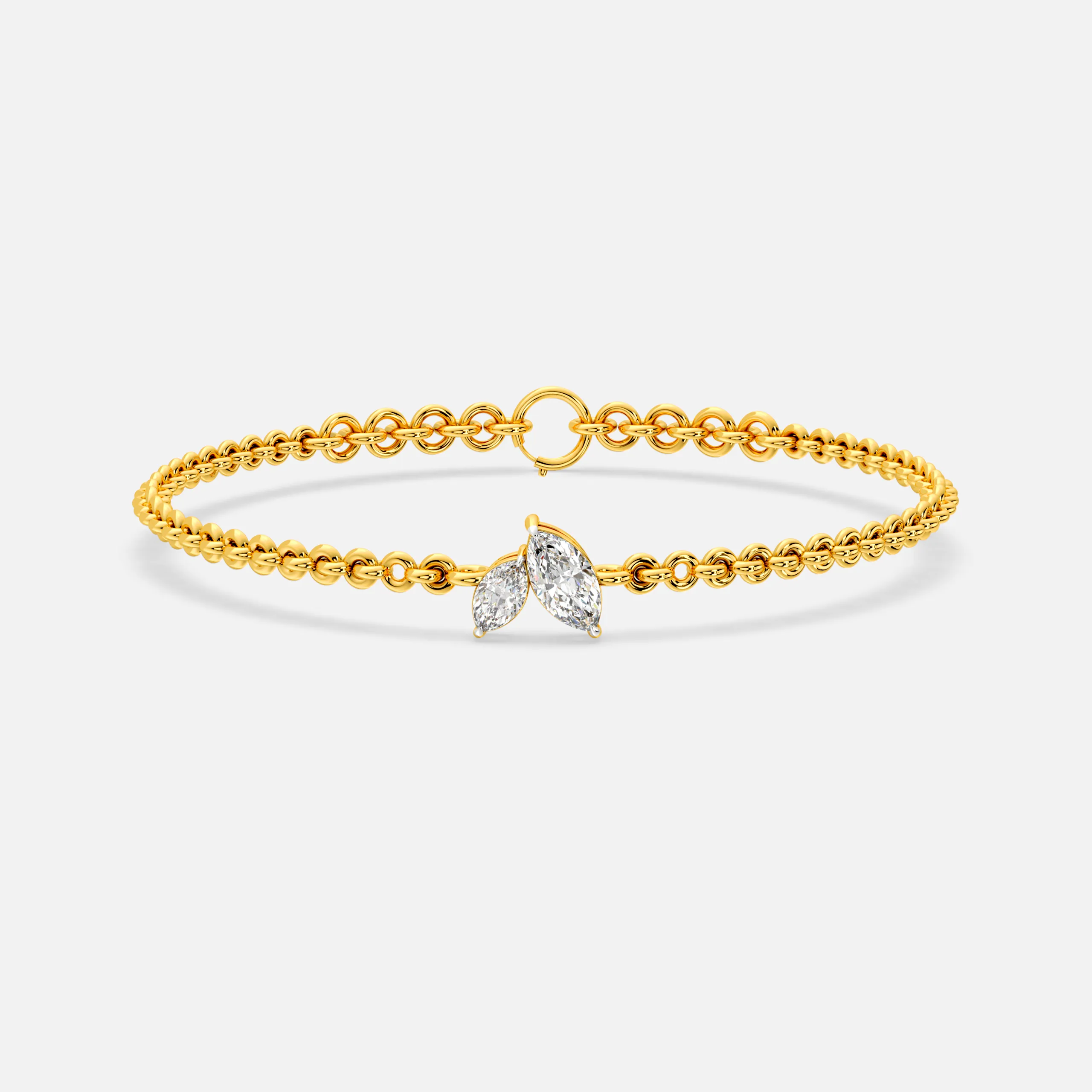 Twin Leaf Diamond Bracelet