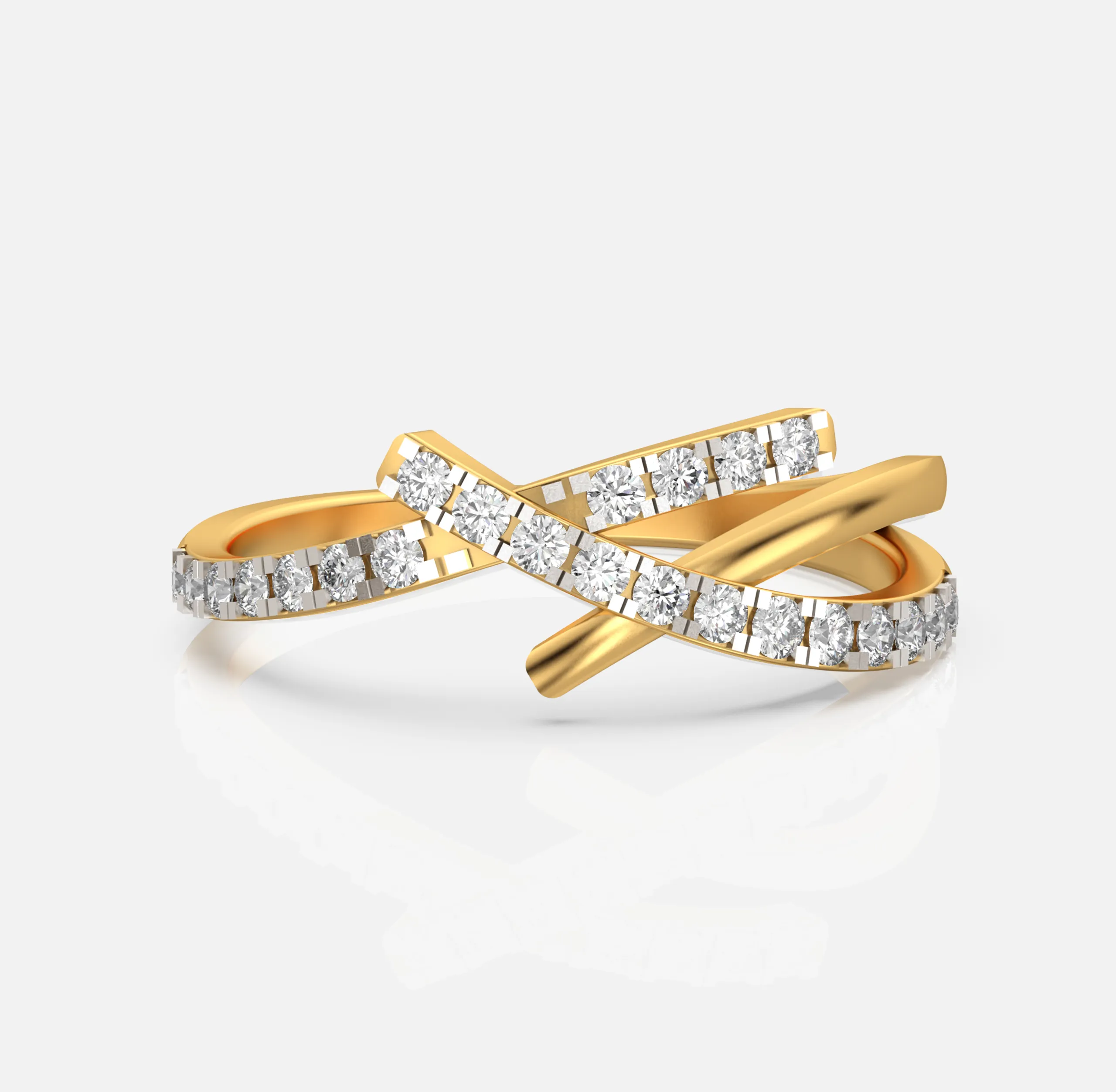 Crossover Diamond Ring