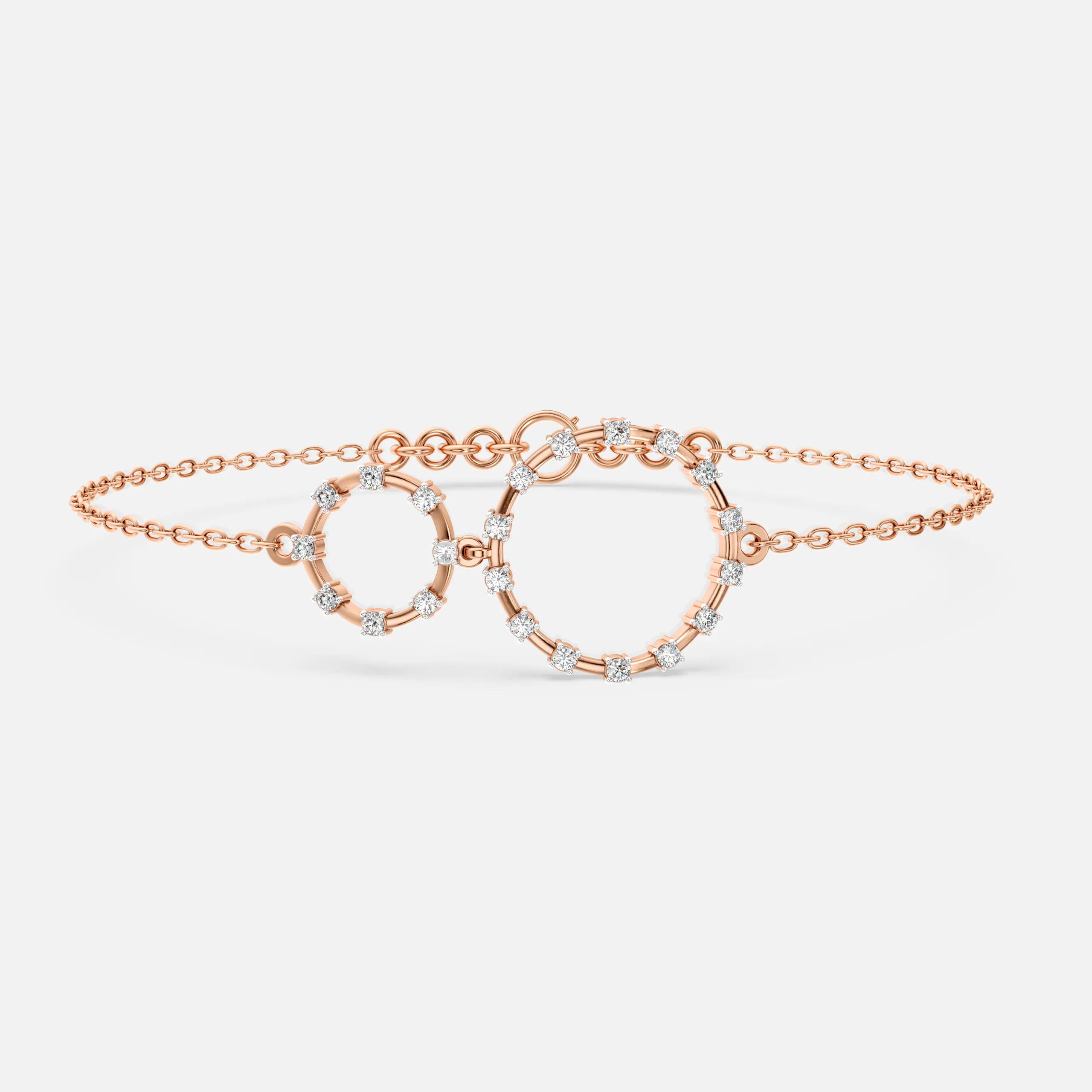 Linked Circle Diamond Bracelet