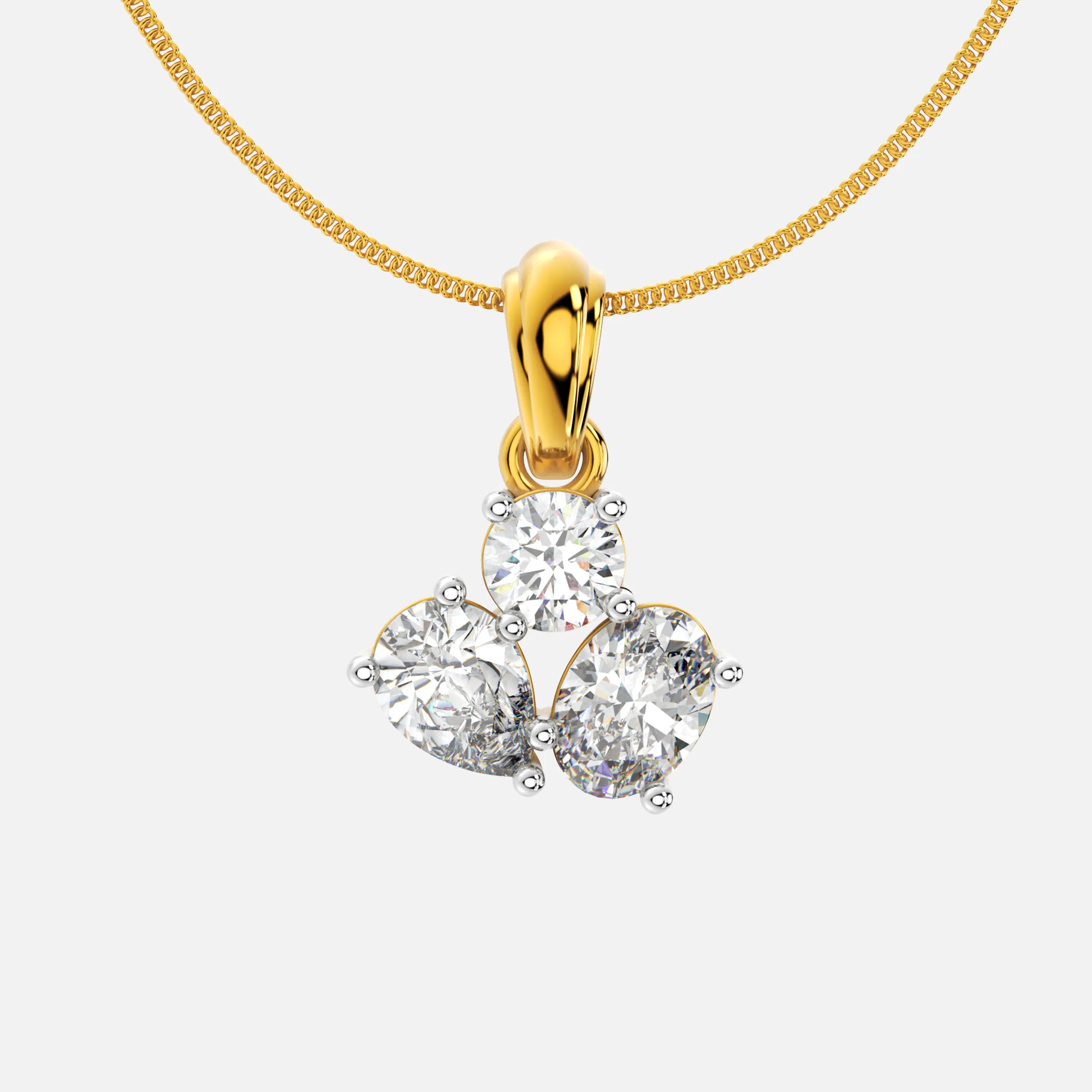 Trilia Cluster Diamond Pendant