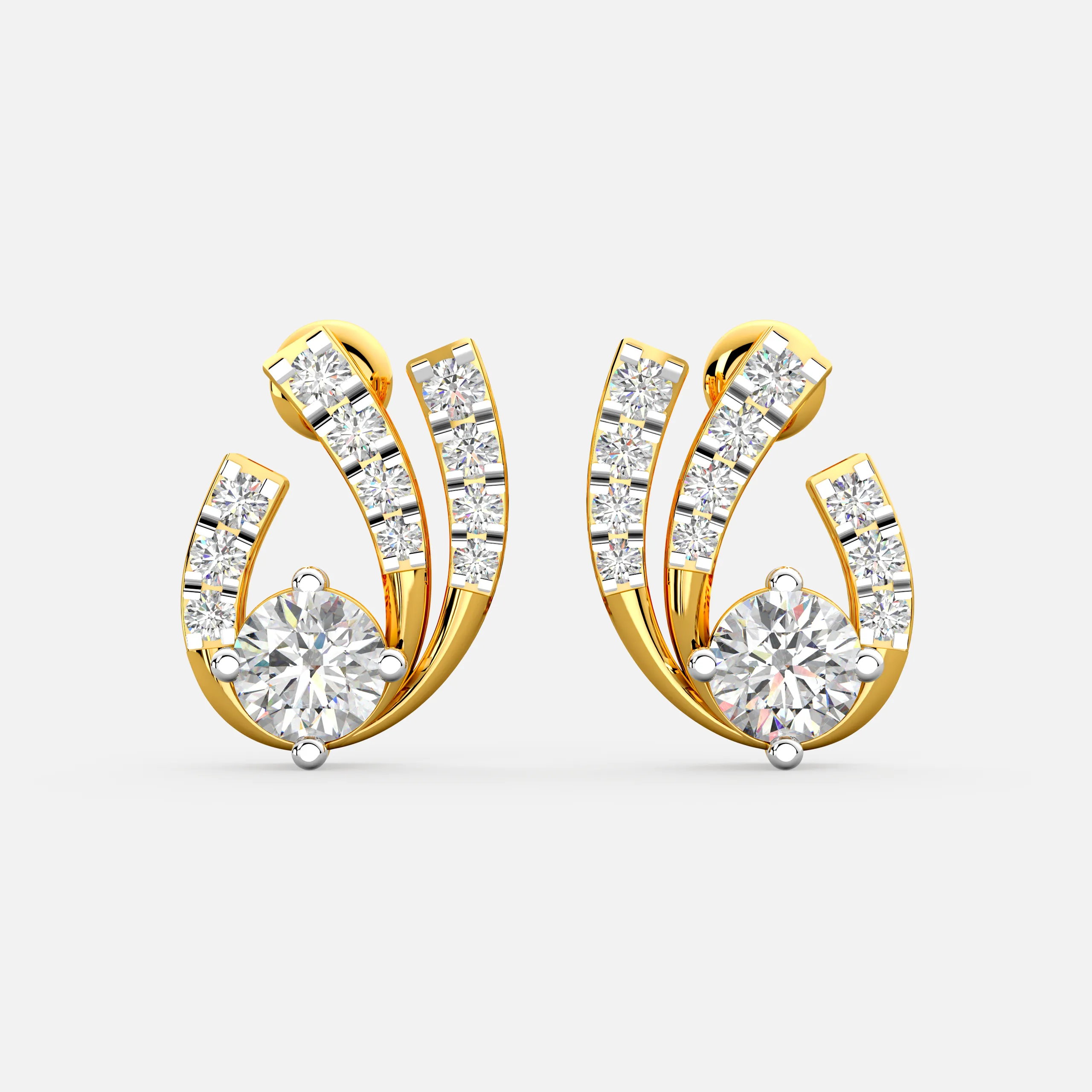 Graceful Curve Diamond Earrings