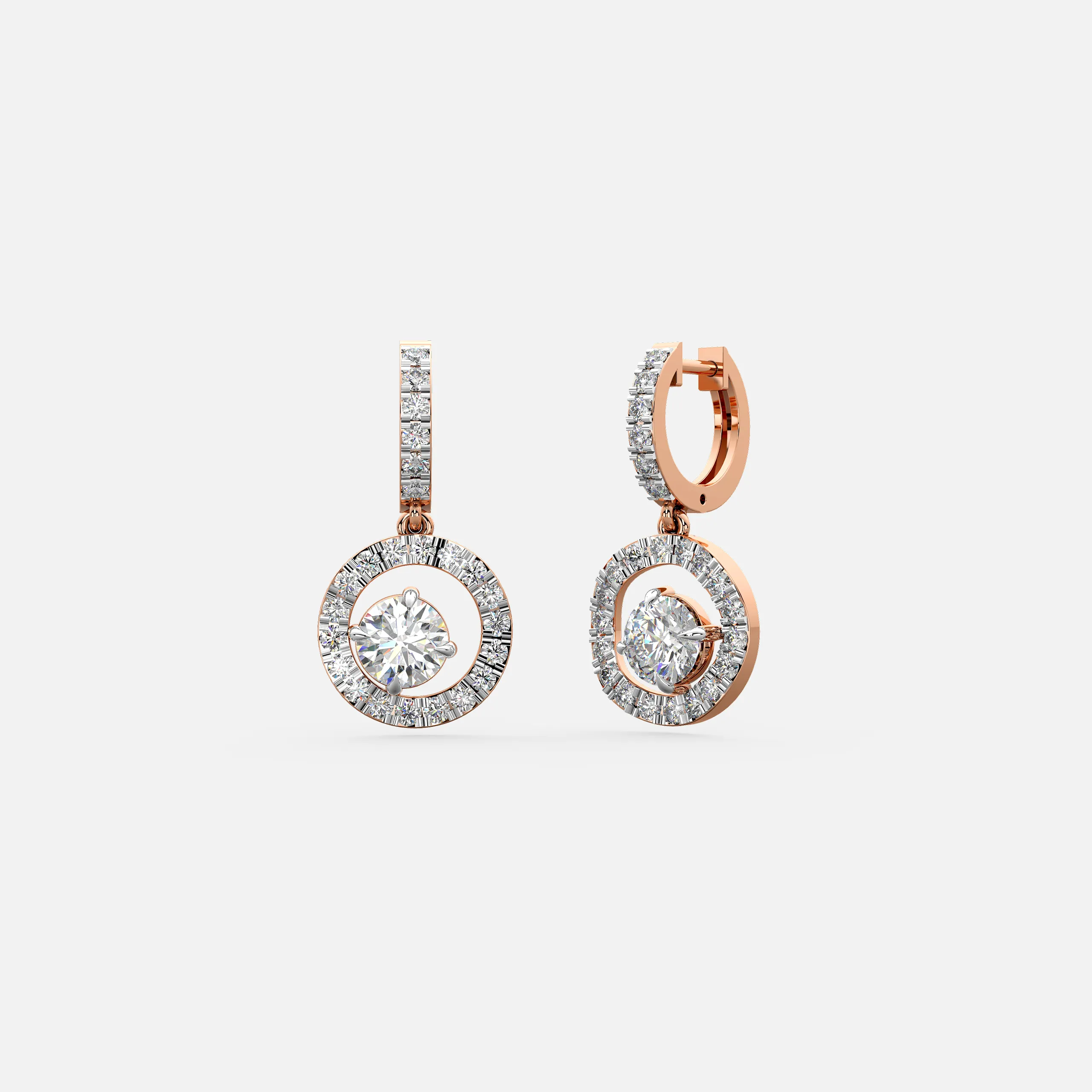 Radiant Orbit Diamond Earrings