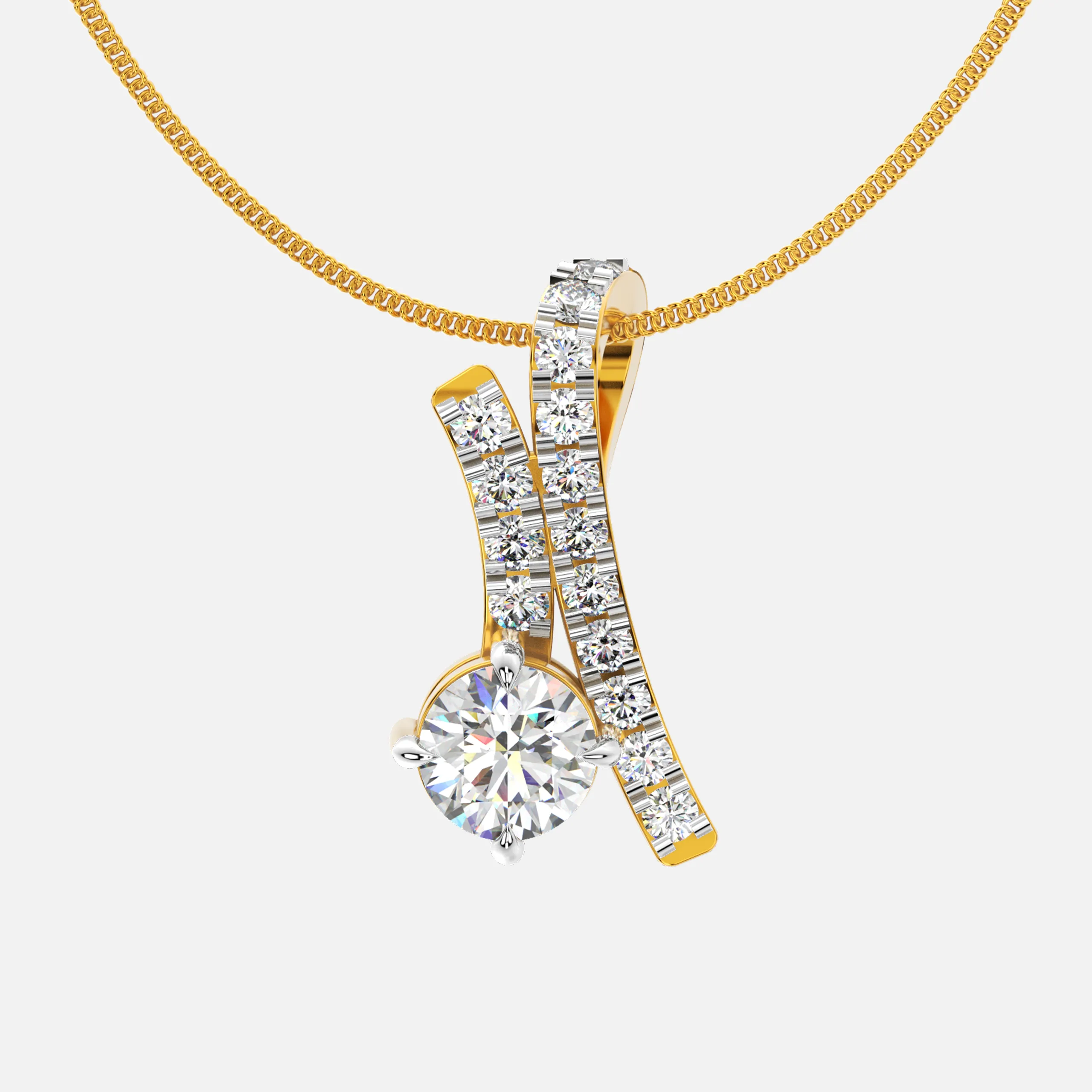 Luxury Arc Diamond Pendant