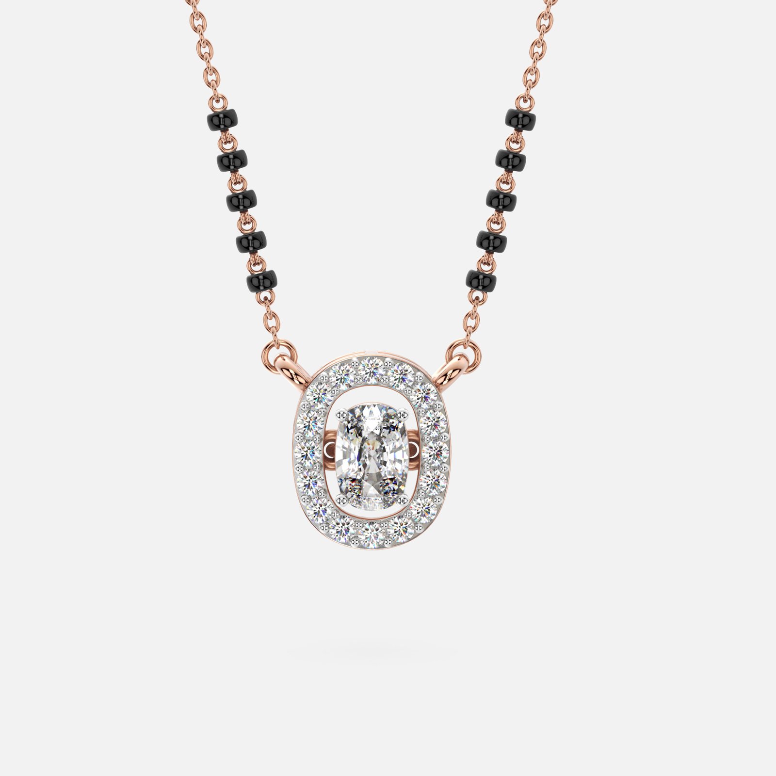 Diamond Halo Mangalsutra