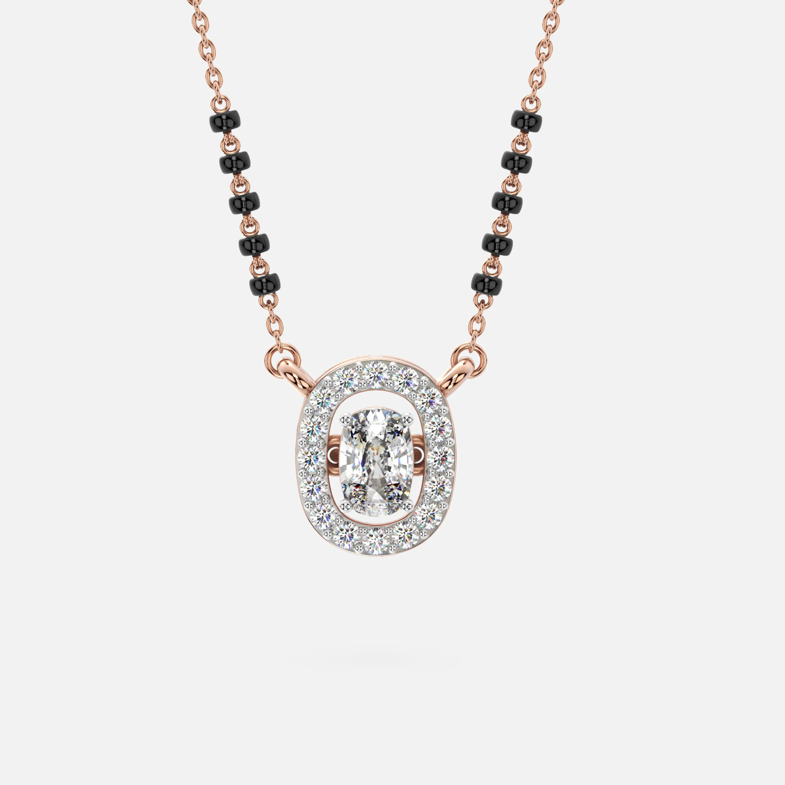 Diamond Halo Mangalsutra