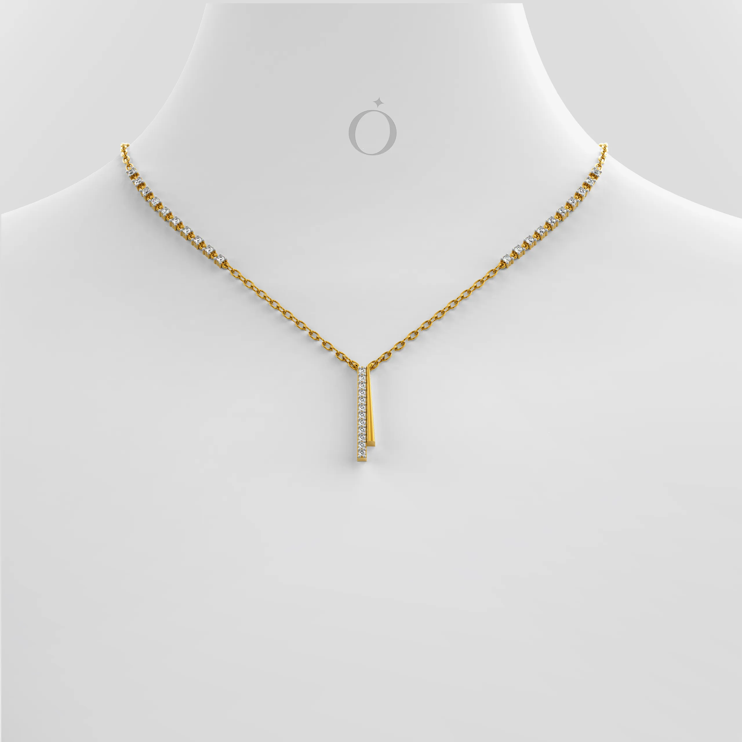 Diamond Tassel Drop Necklace