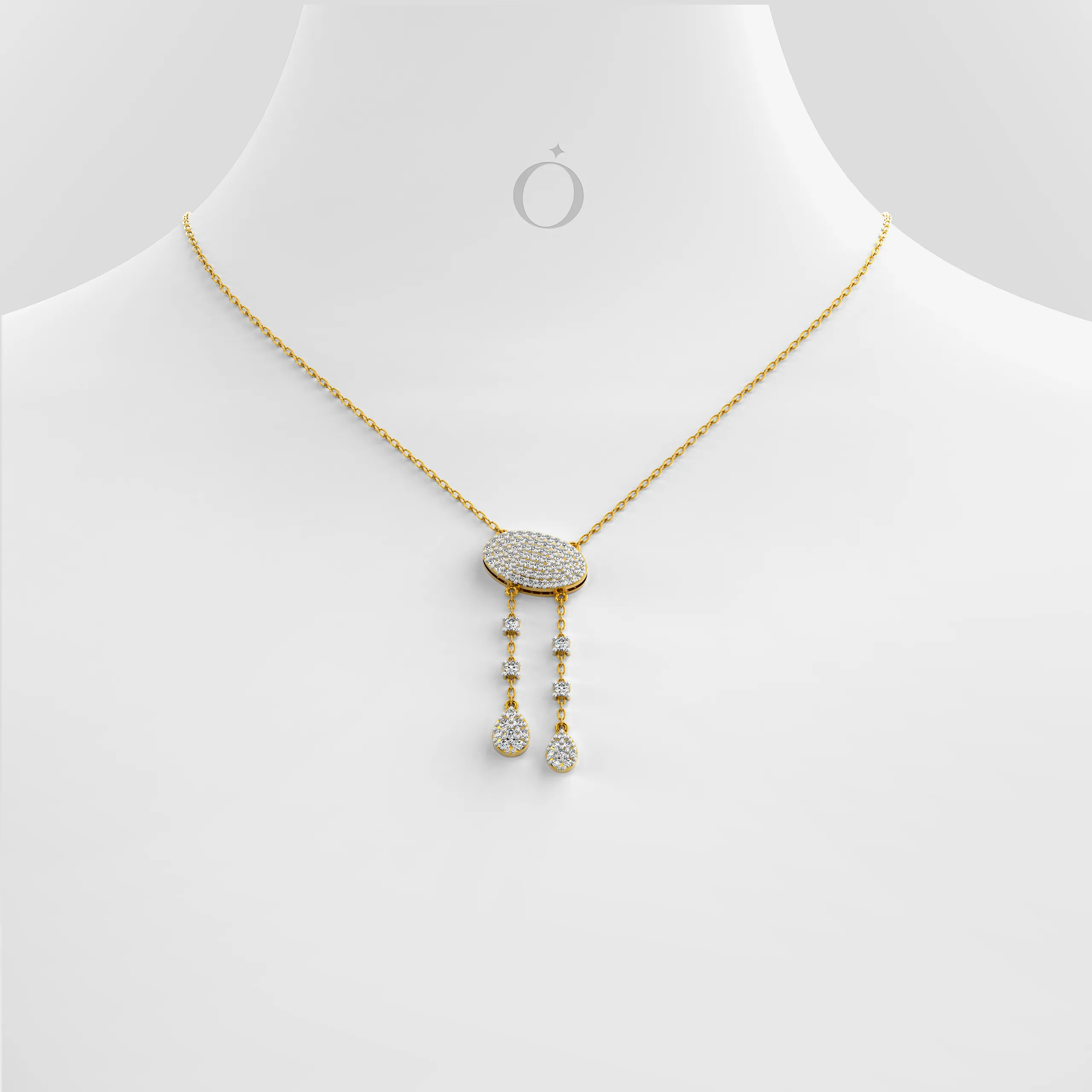 Dainty Diamond Tassel Necklace