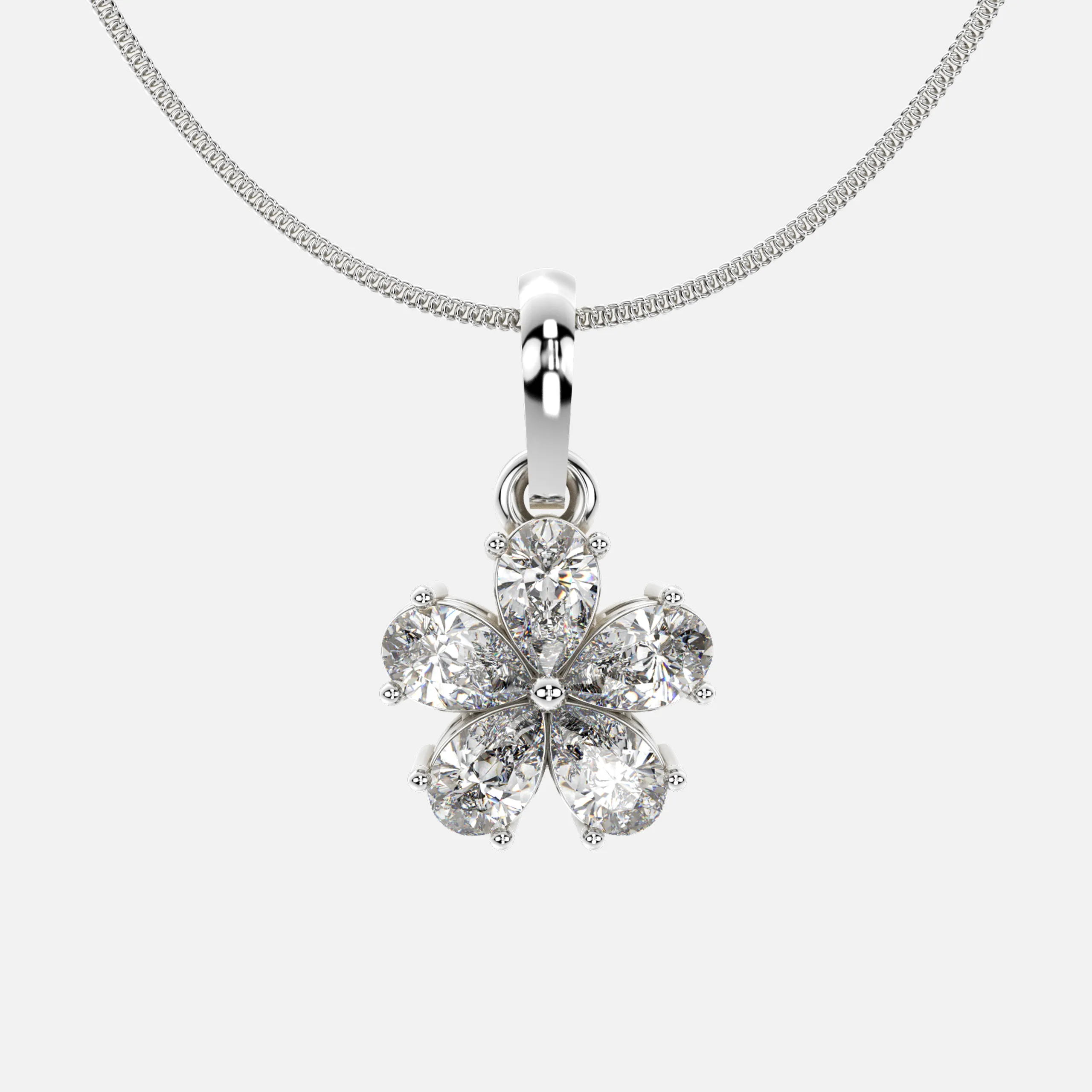 Diamond Bloom Cluster Pendant