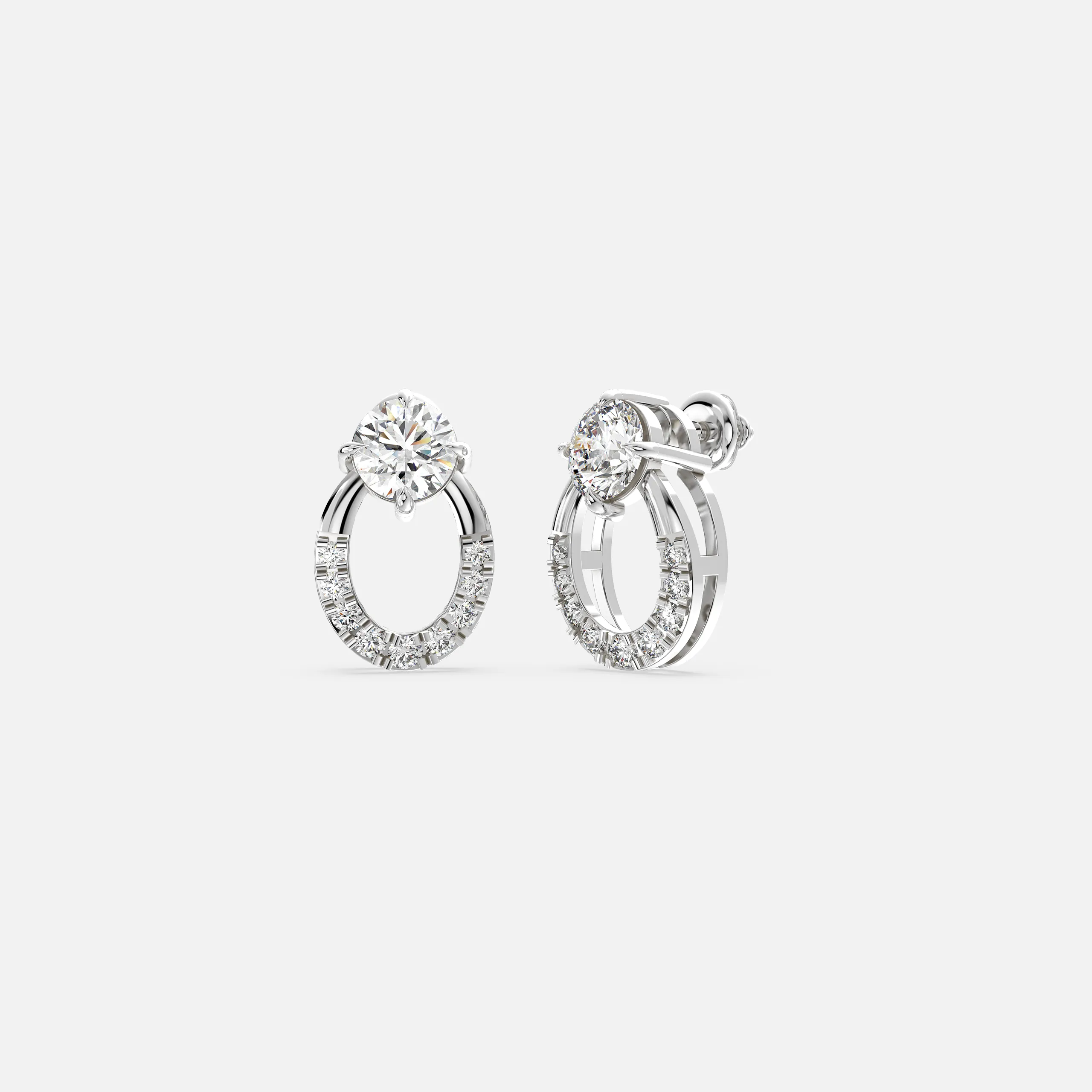 Timeless Oval Diamond Earrings