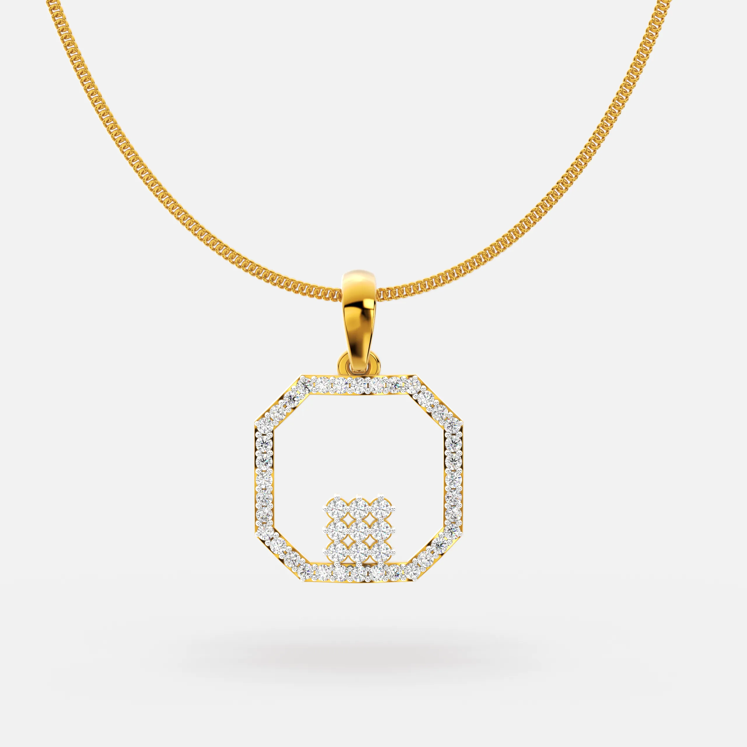Diamond Octagon Pendant