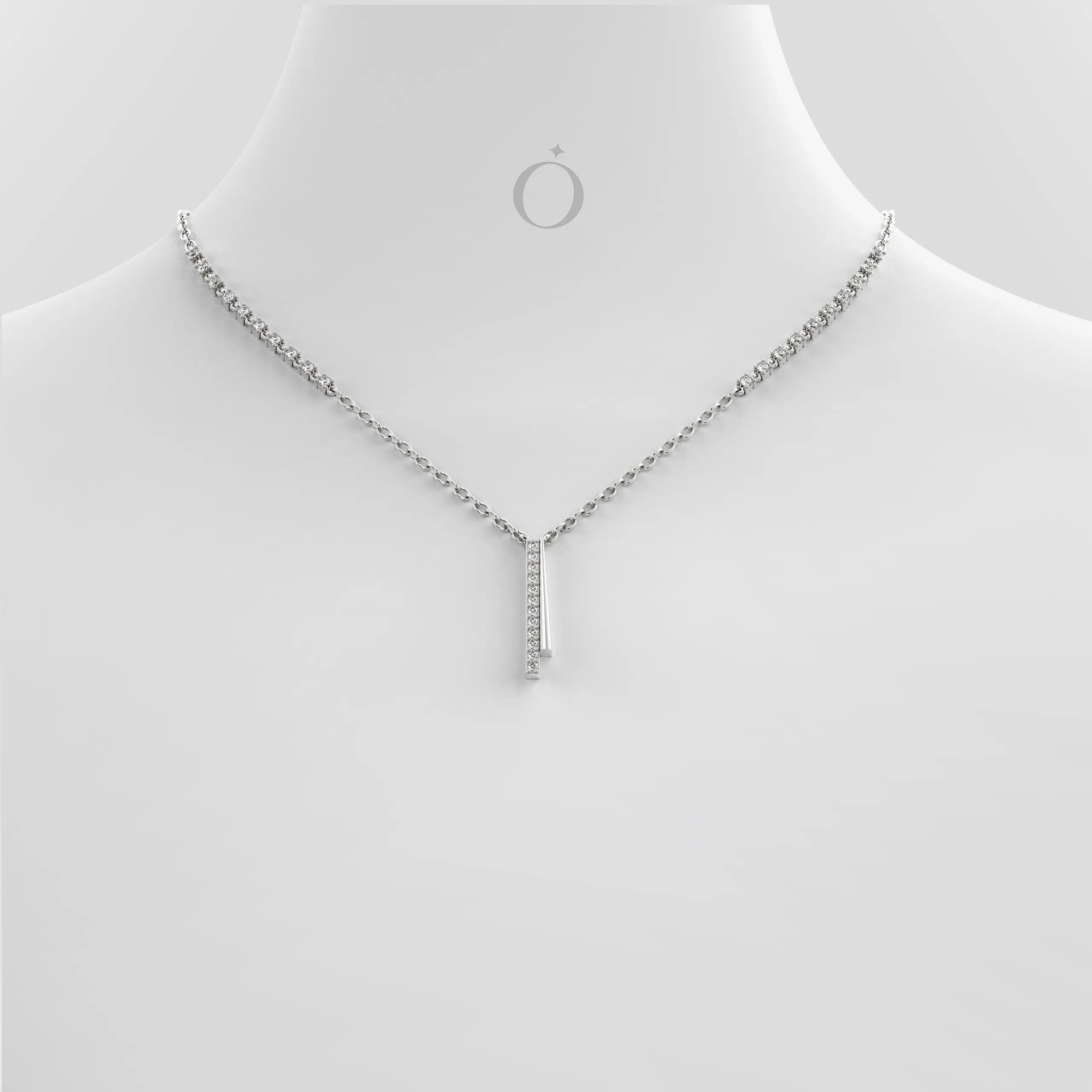 Diamond Tassel Drop Necklace