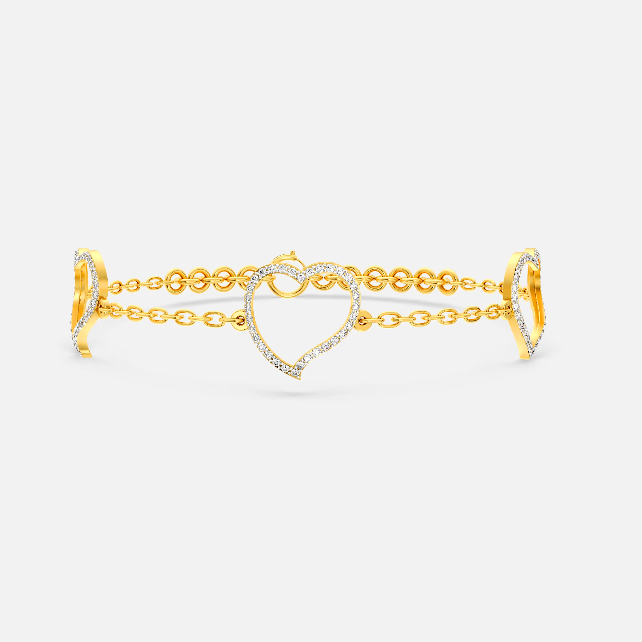 Triple Heart Diamond Bracelet