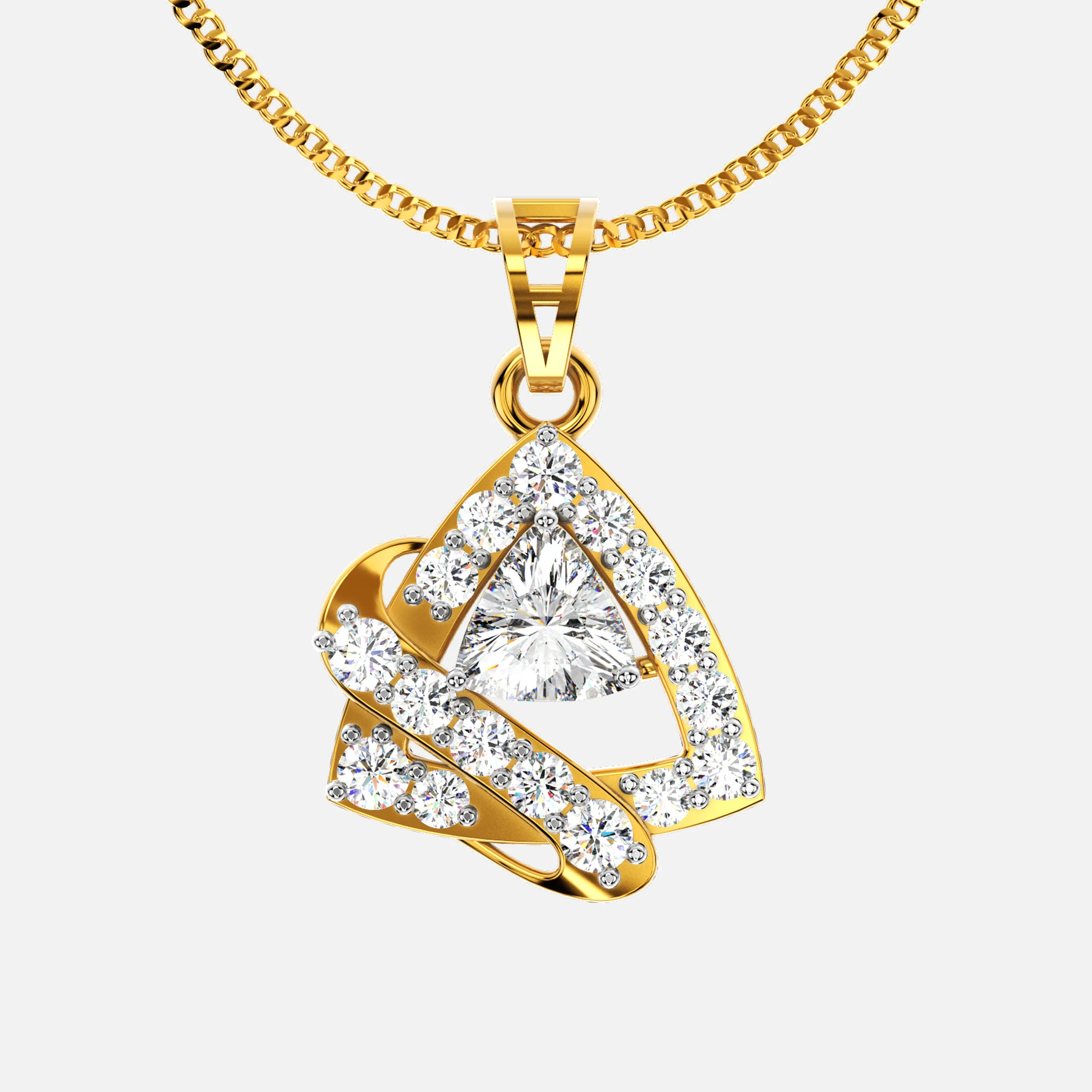 Trillion Grace Diamond Pendant