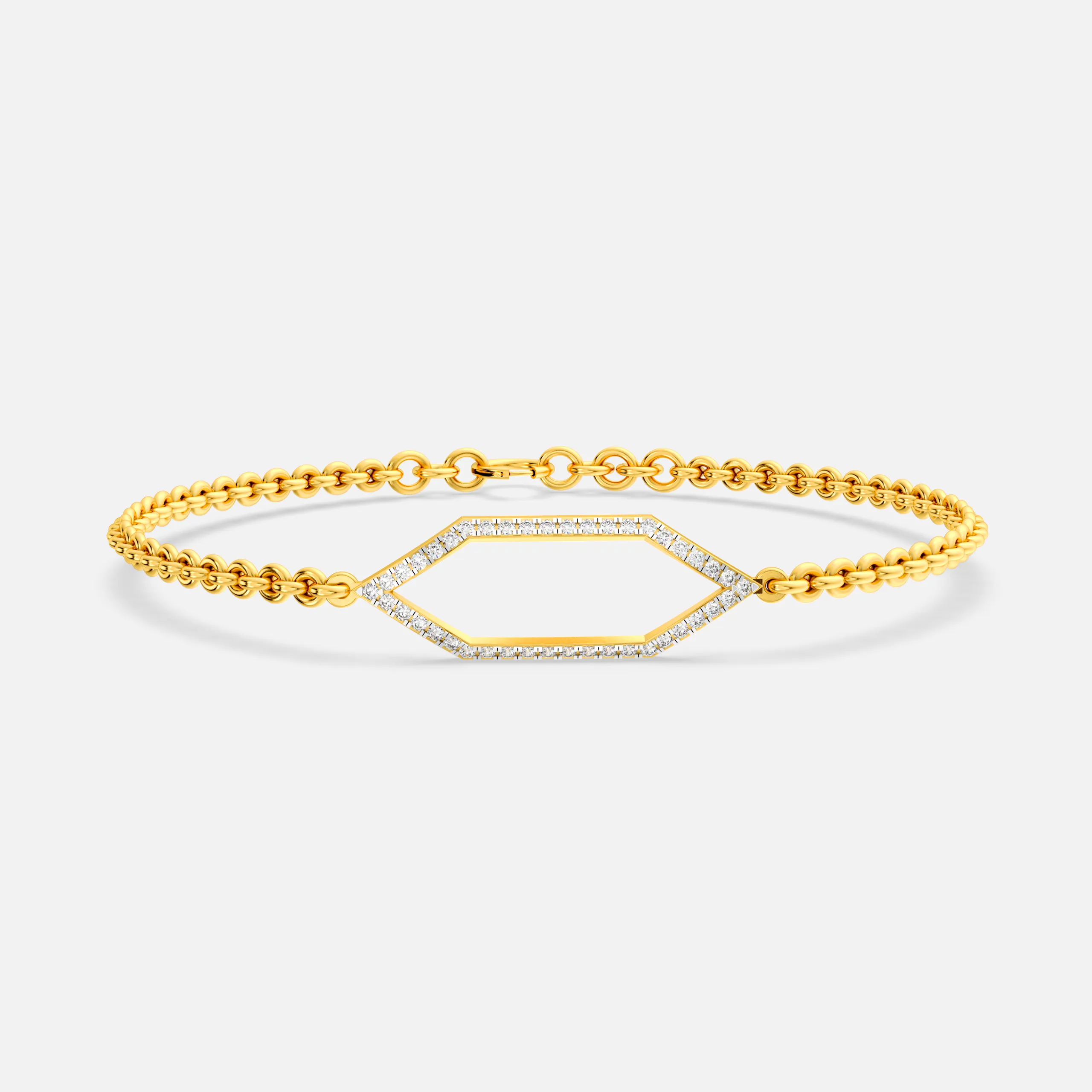 Diamond Elongated Frame Bracelet