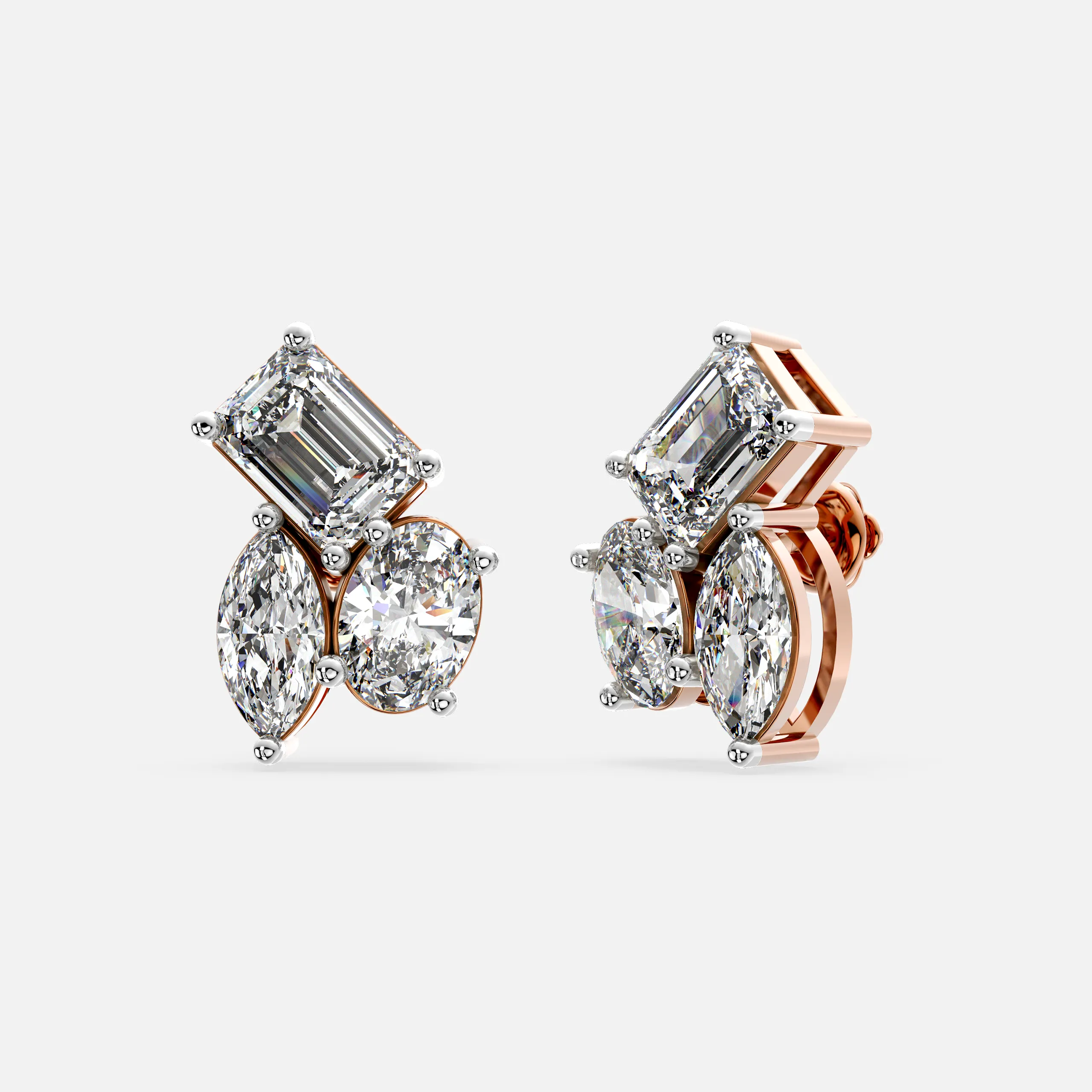 Trinity Spark Diamond Earrings
