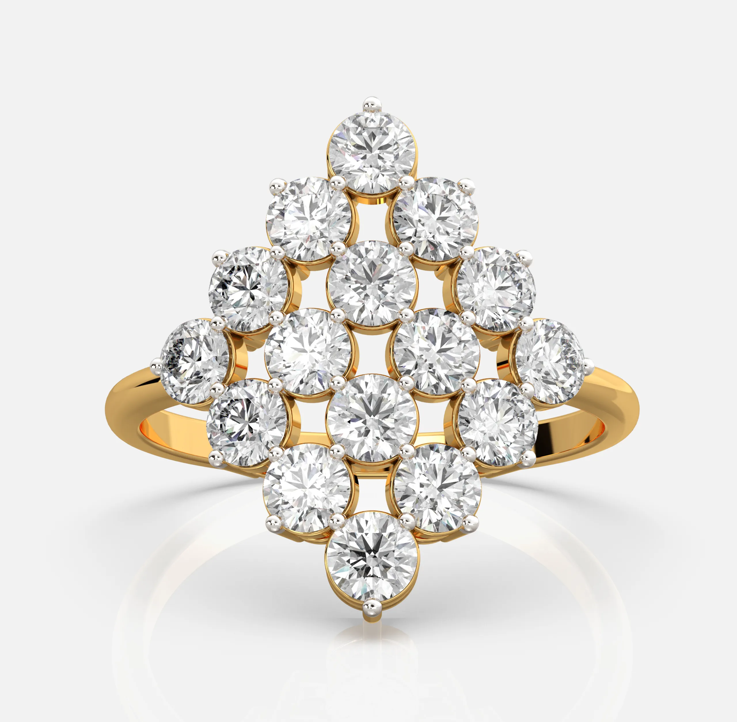 The Celestial Cluster Diamond Ring