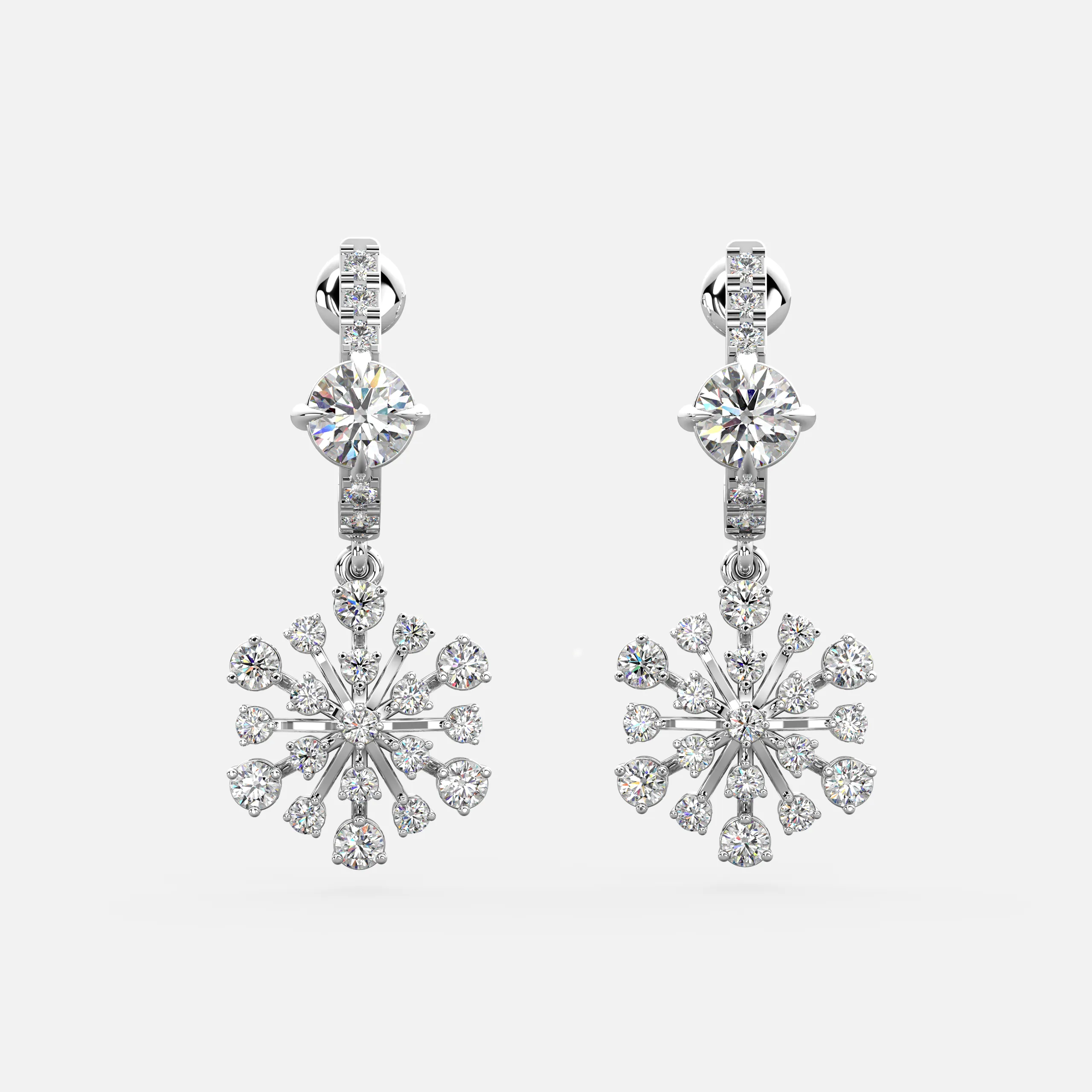 Frost Bloom Diamond Earrings