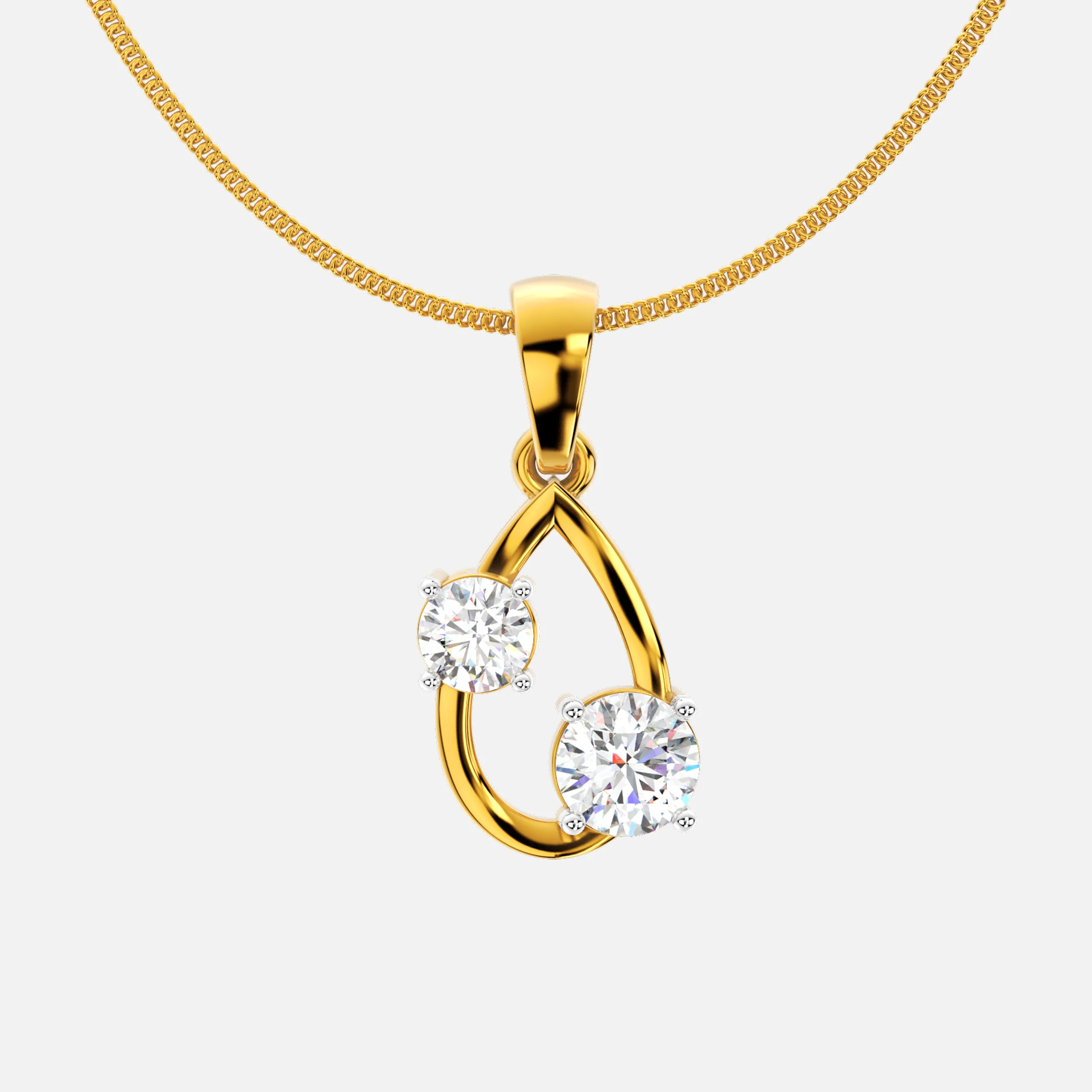 Twirl of Brilliance Diamond Pendant