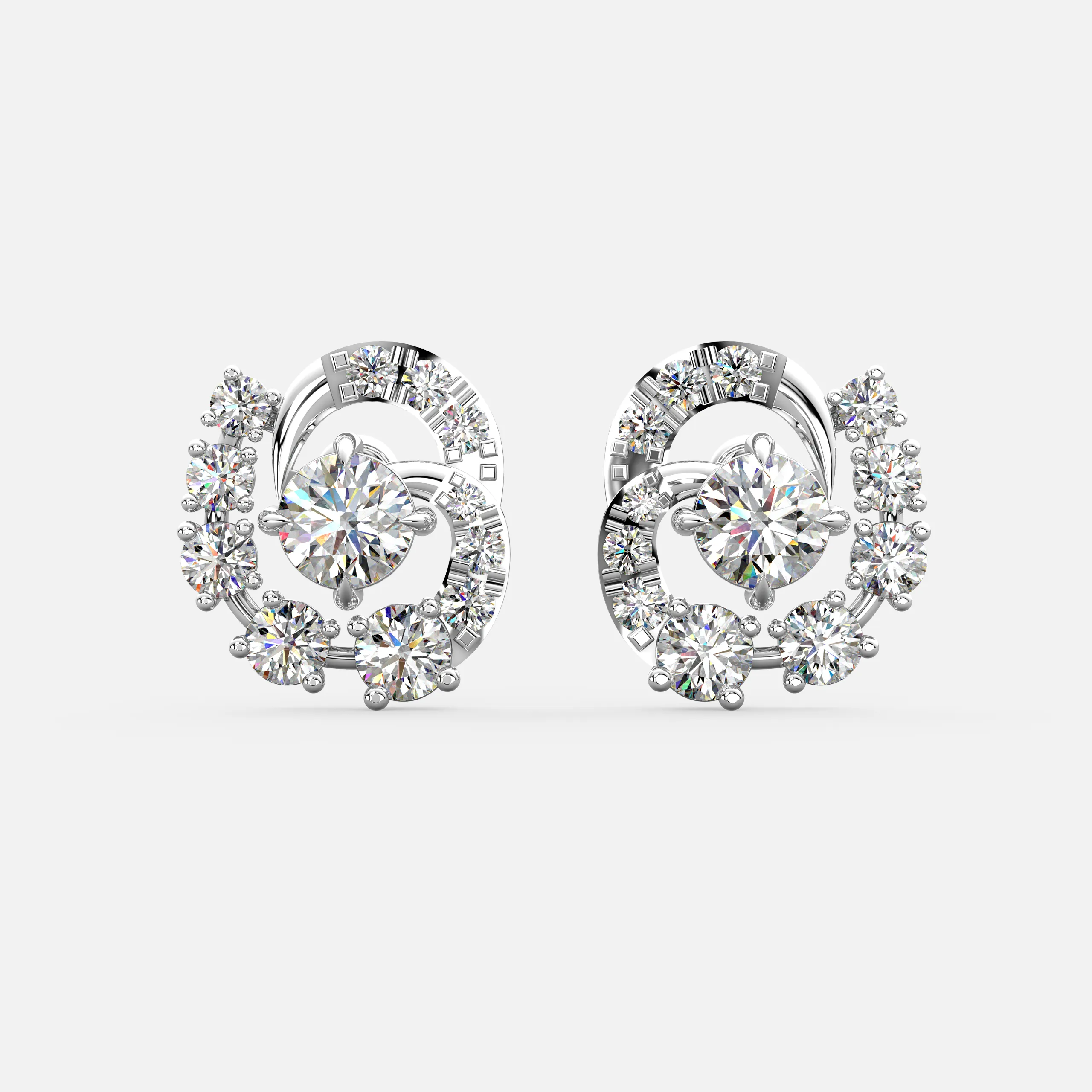 Celestial Twist Diamond Earrings