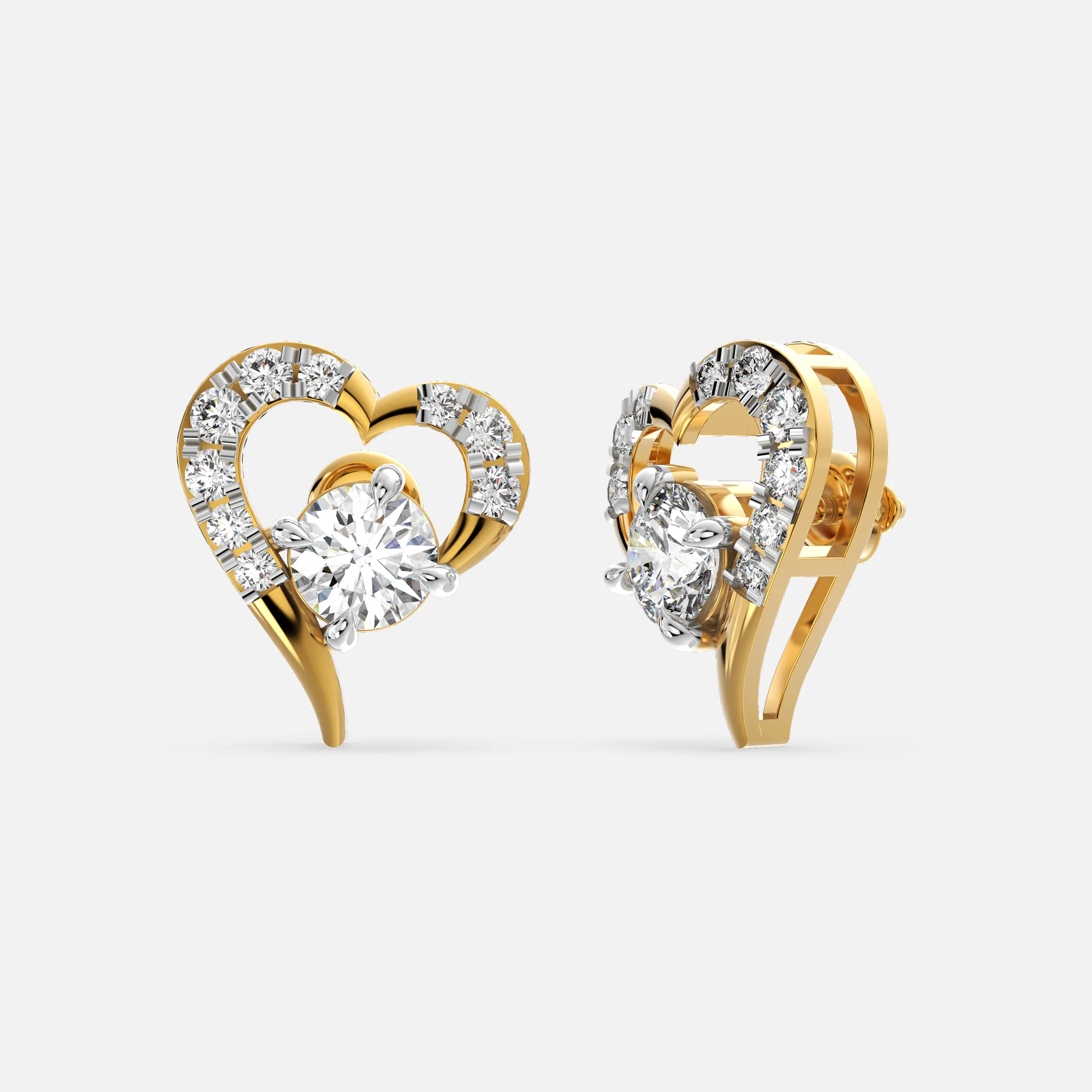 Heart Diamond Earrings