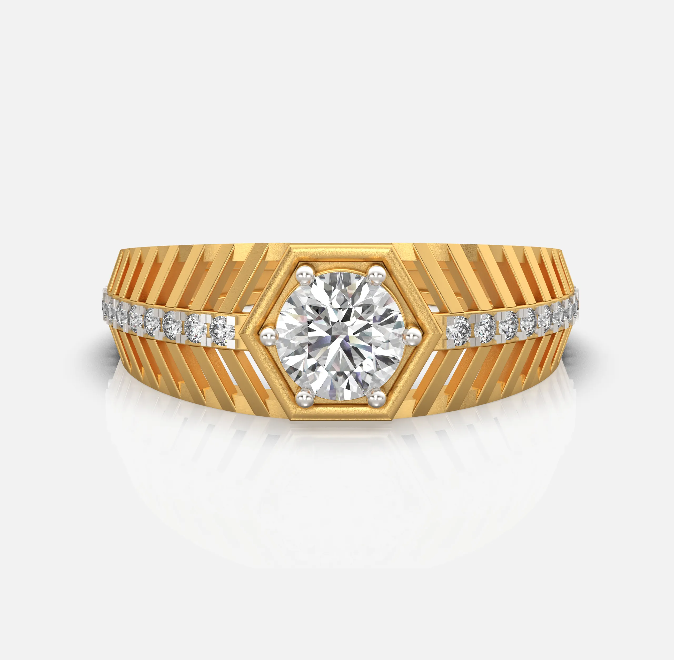 Hexa Crown Diamond Band