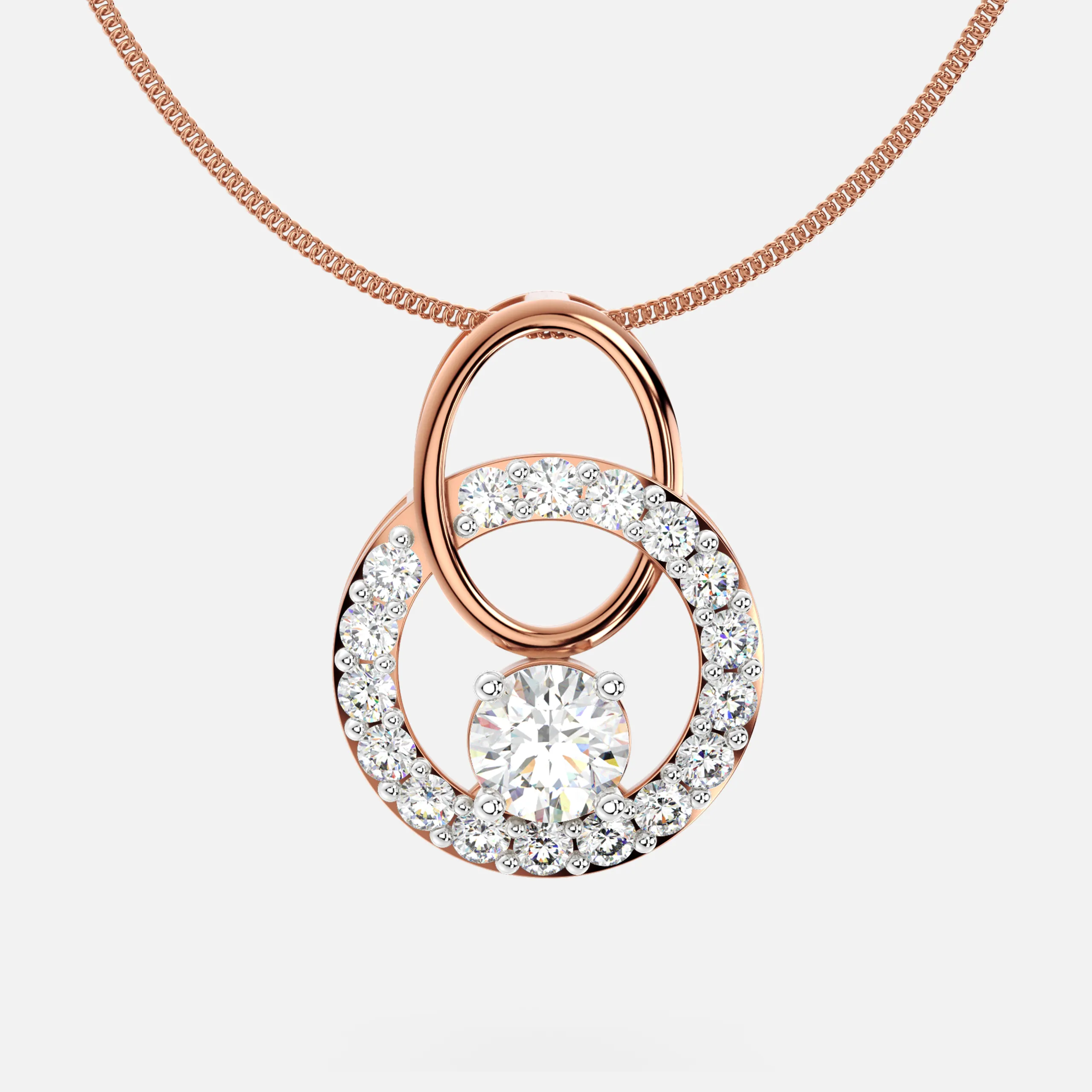 Aurora Round Diamond Pendant