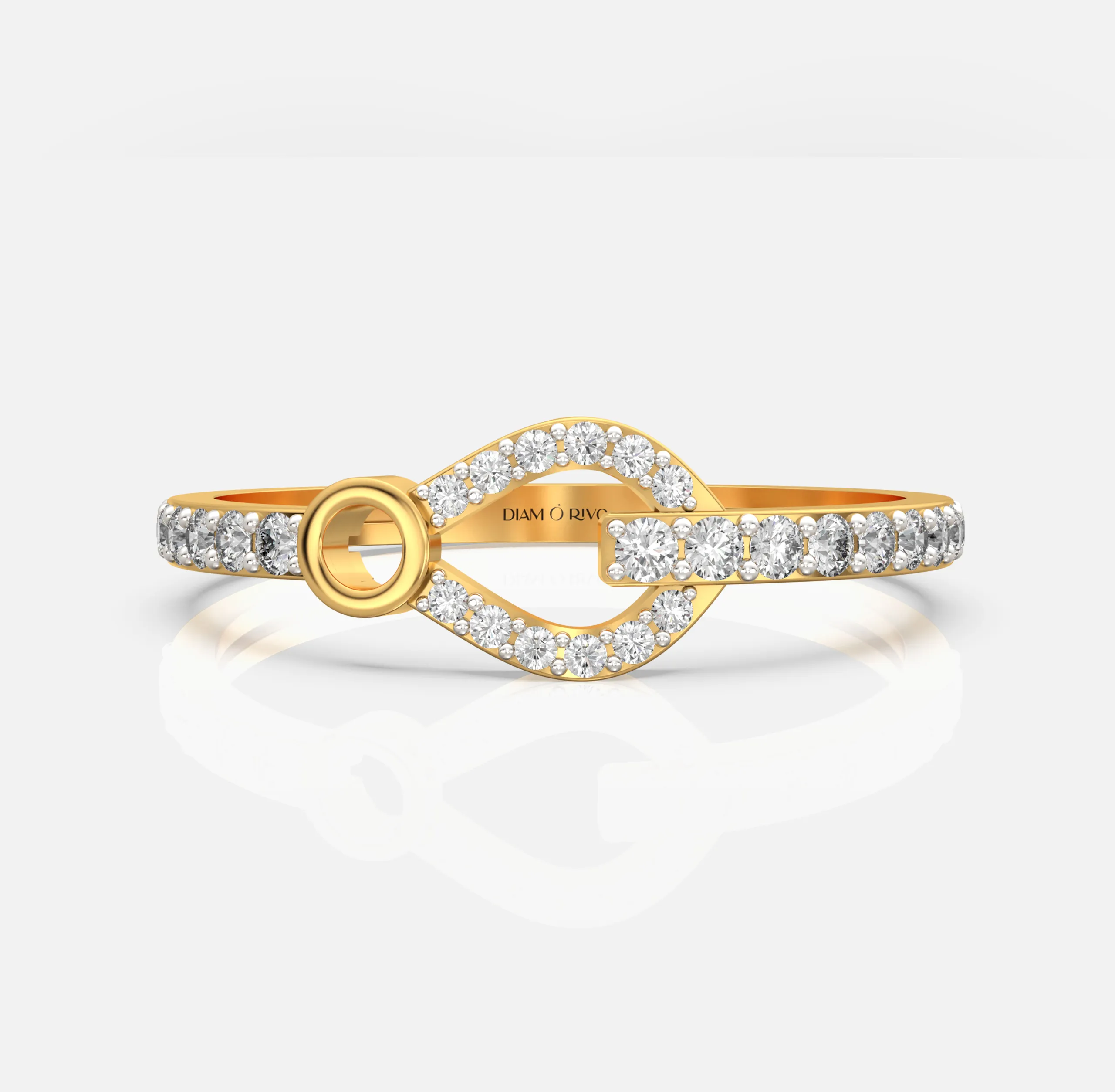 Diamond Loop Clasp Ring