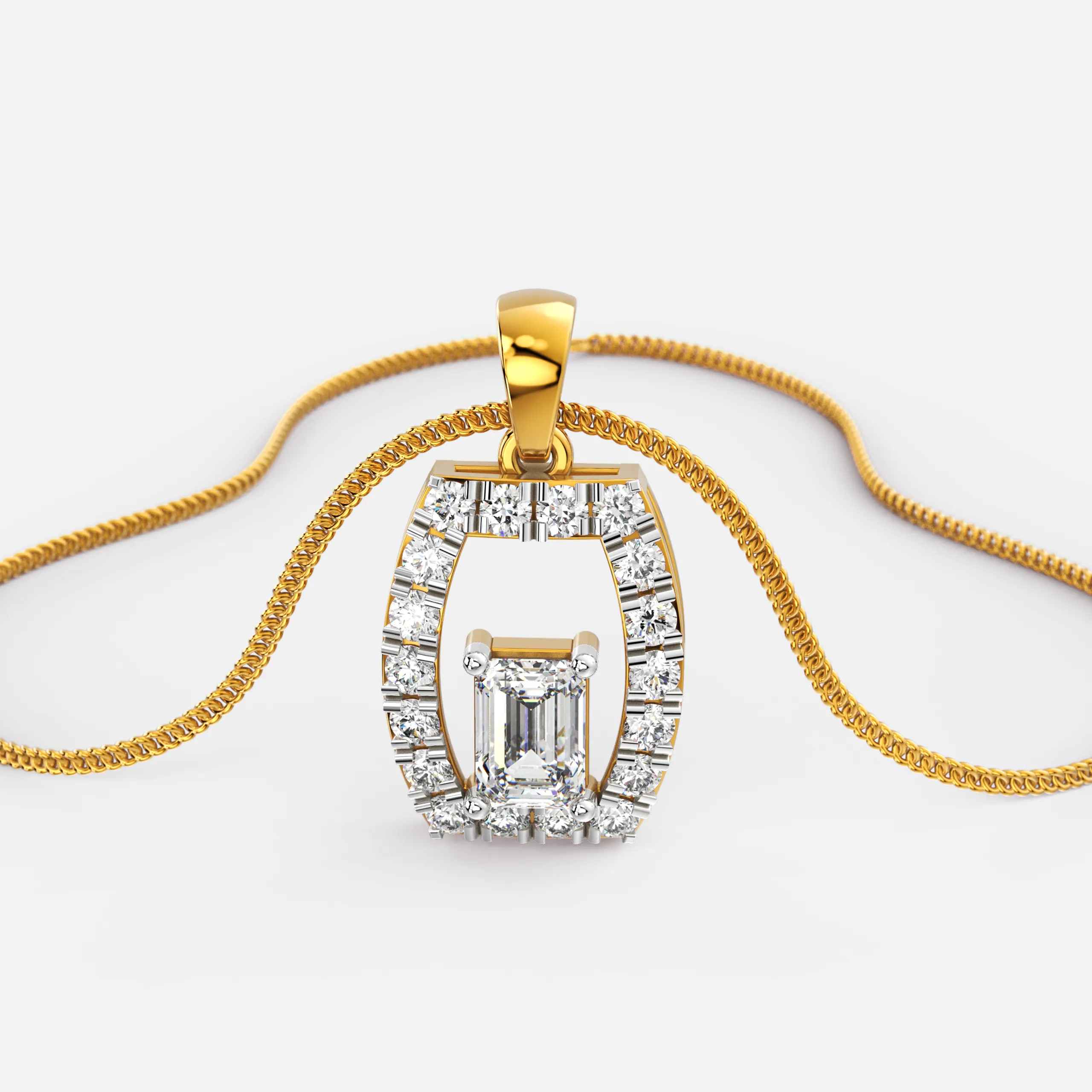 Radiance Frame Diamond Pendant