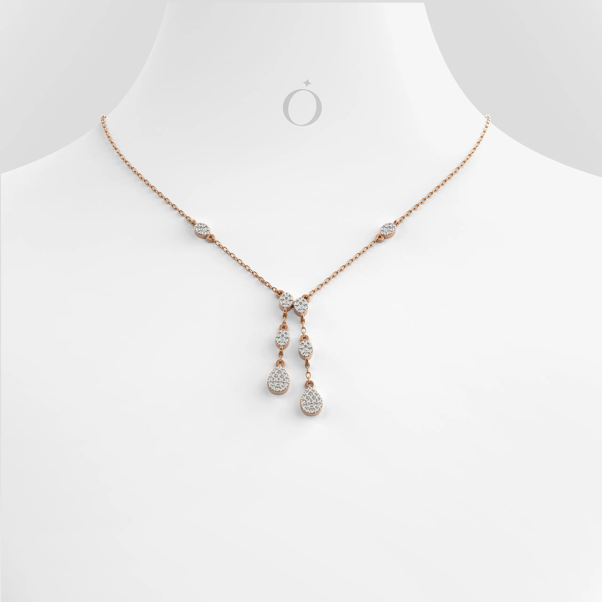 Luneria Drop Diamond Necklace
