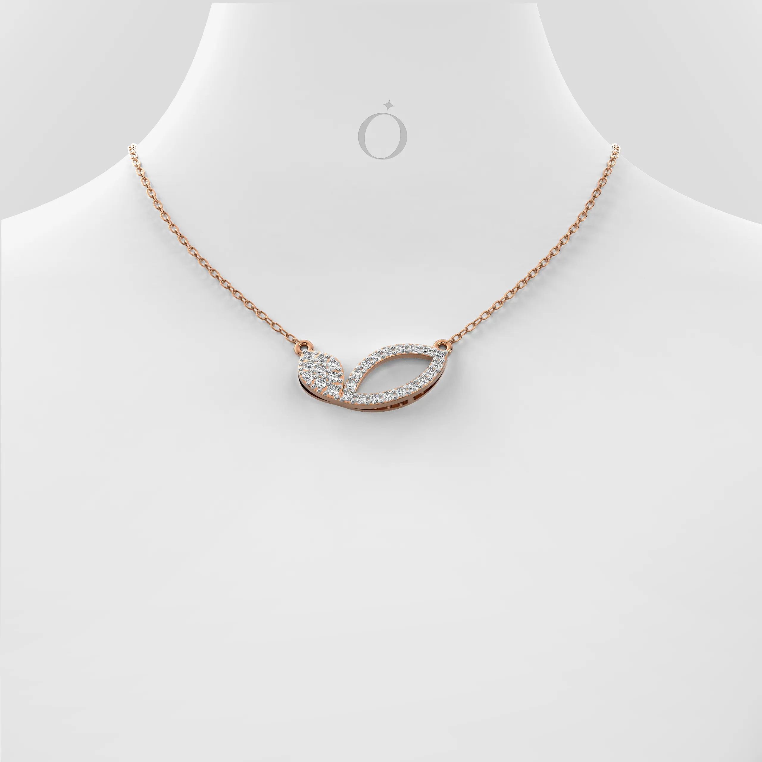 Diamond Leaf Necklace