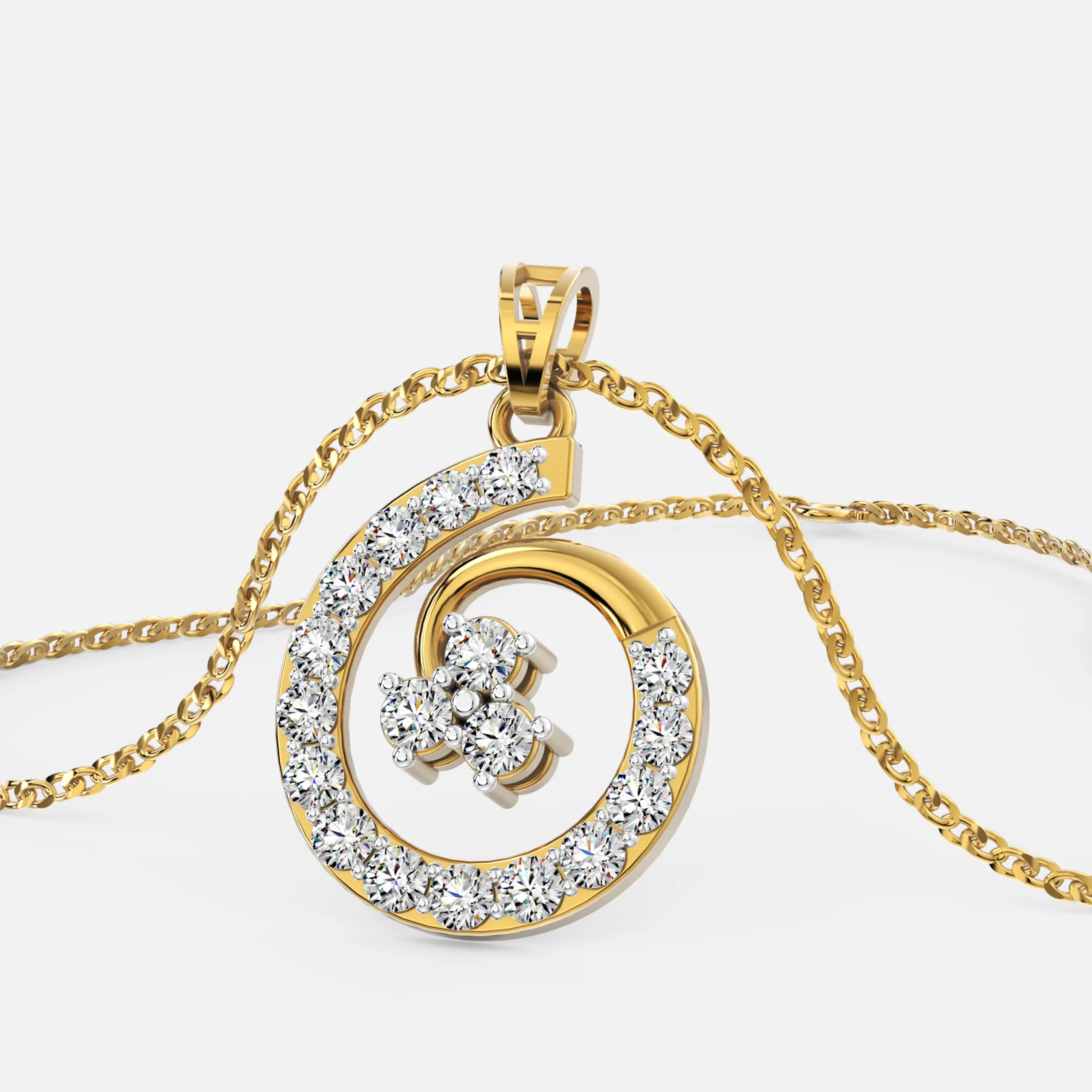 Eternal Swirl Diamond Pendant