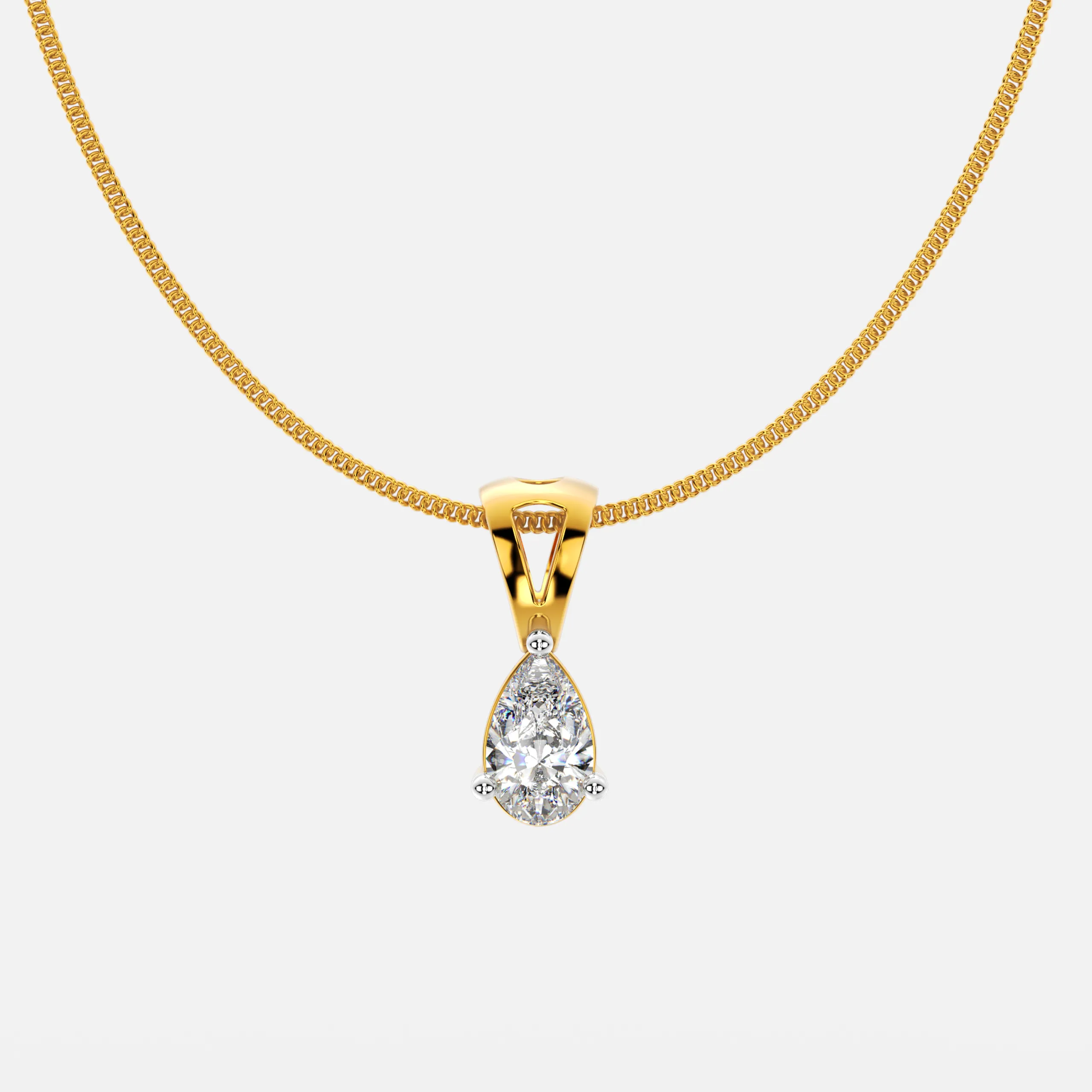 Pear Dew Diamond Pendant