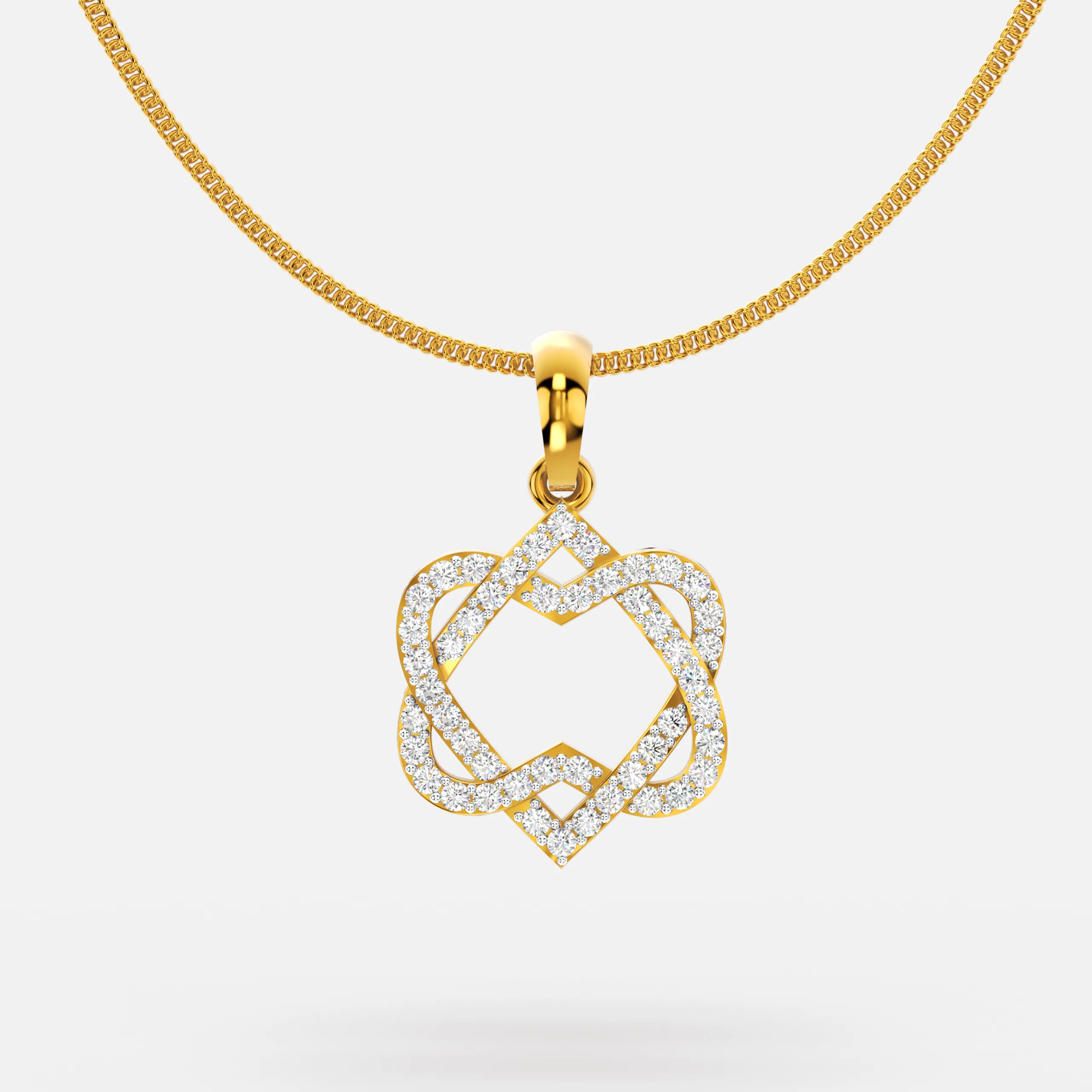Radiant Clover Diamond Pendant