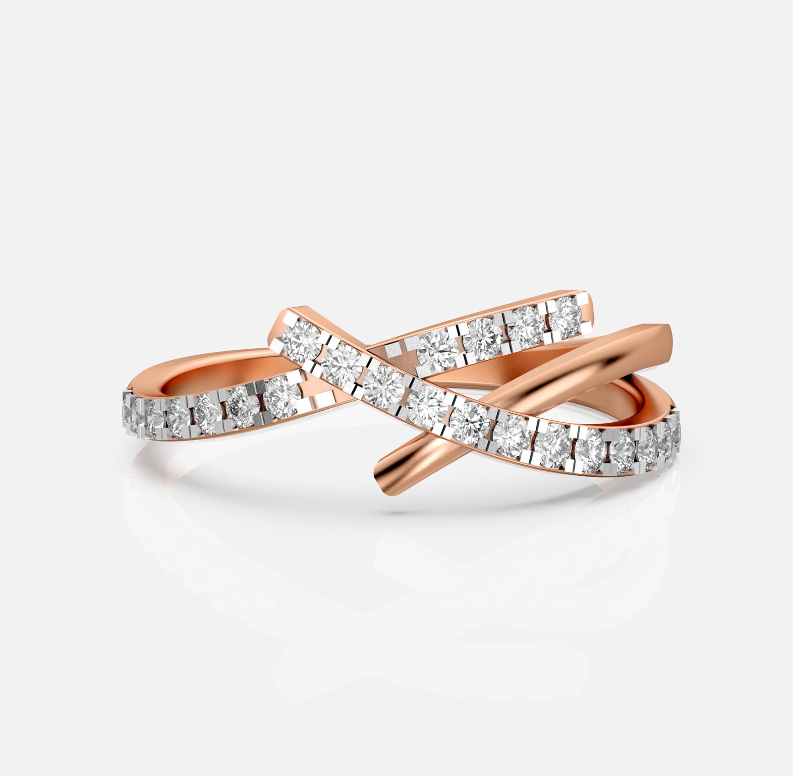 Crossover Diamond Ring