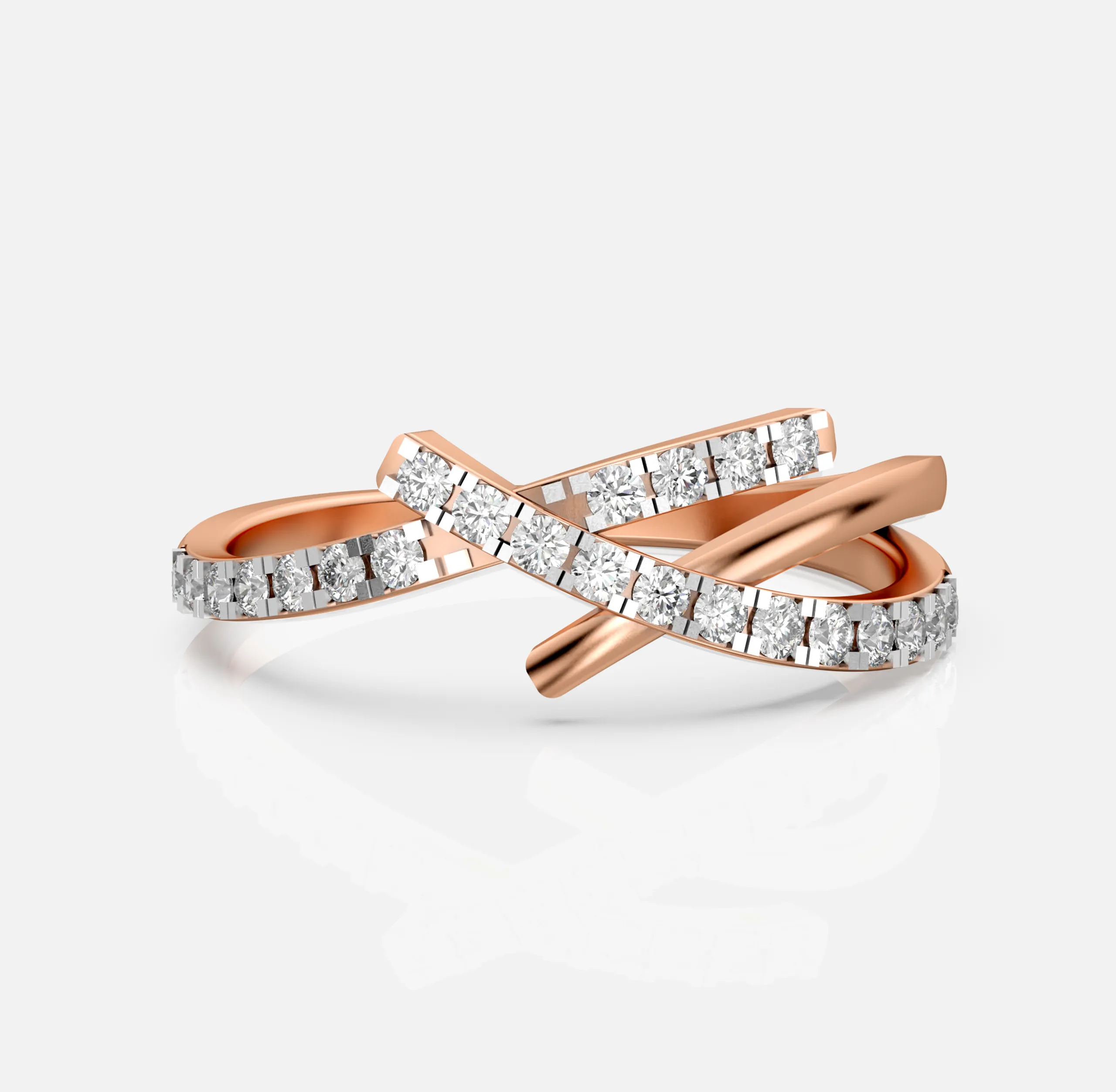 Crossover Diamond Ring