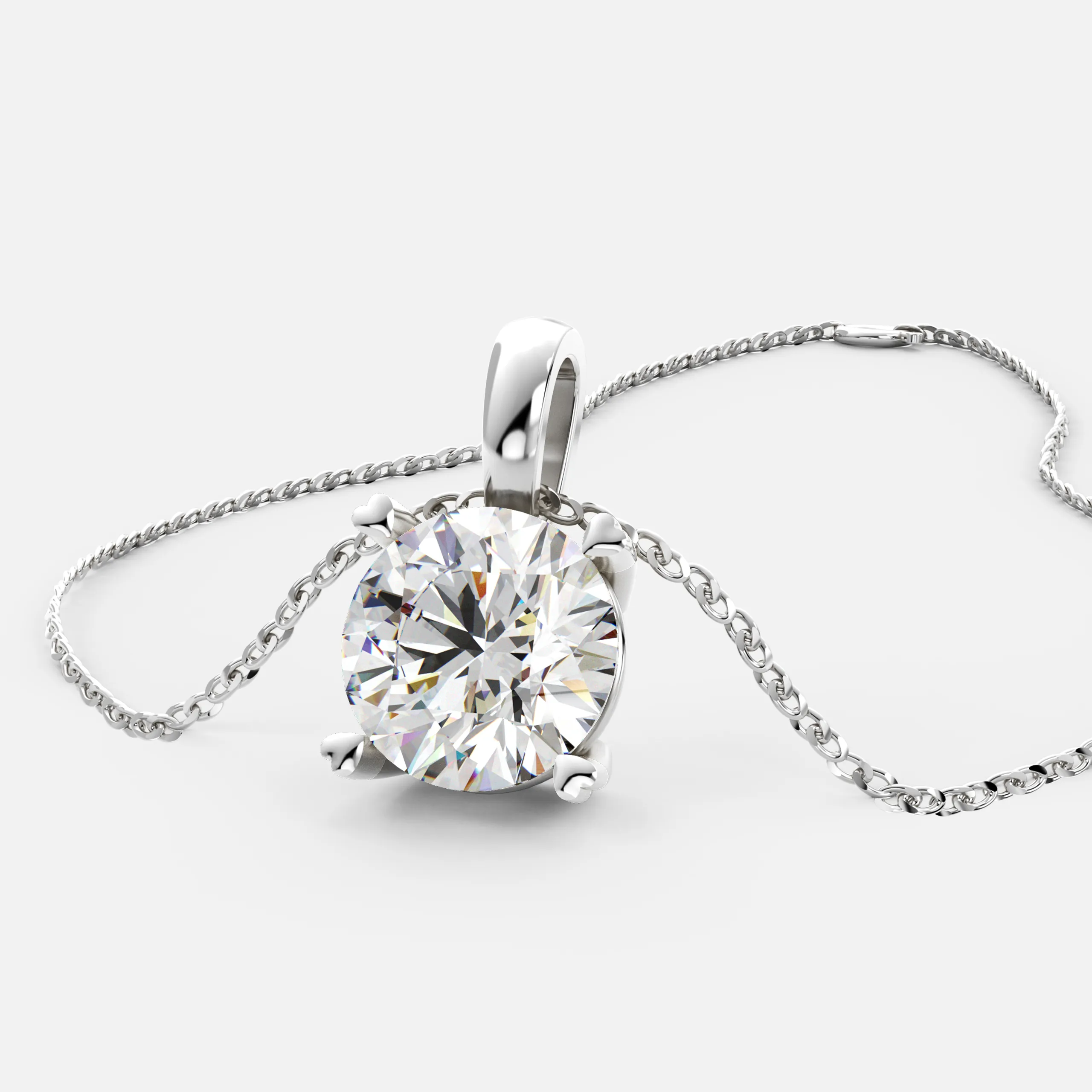 Four-Prong Diamond Pendant
