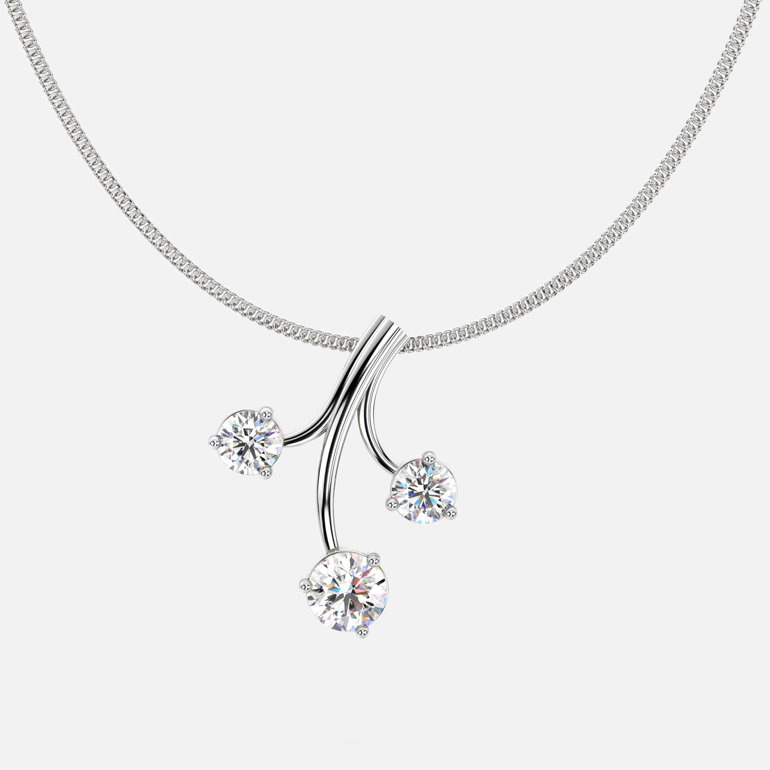 Trio Bloom Diamond Pendant