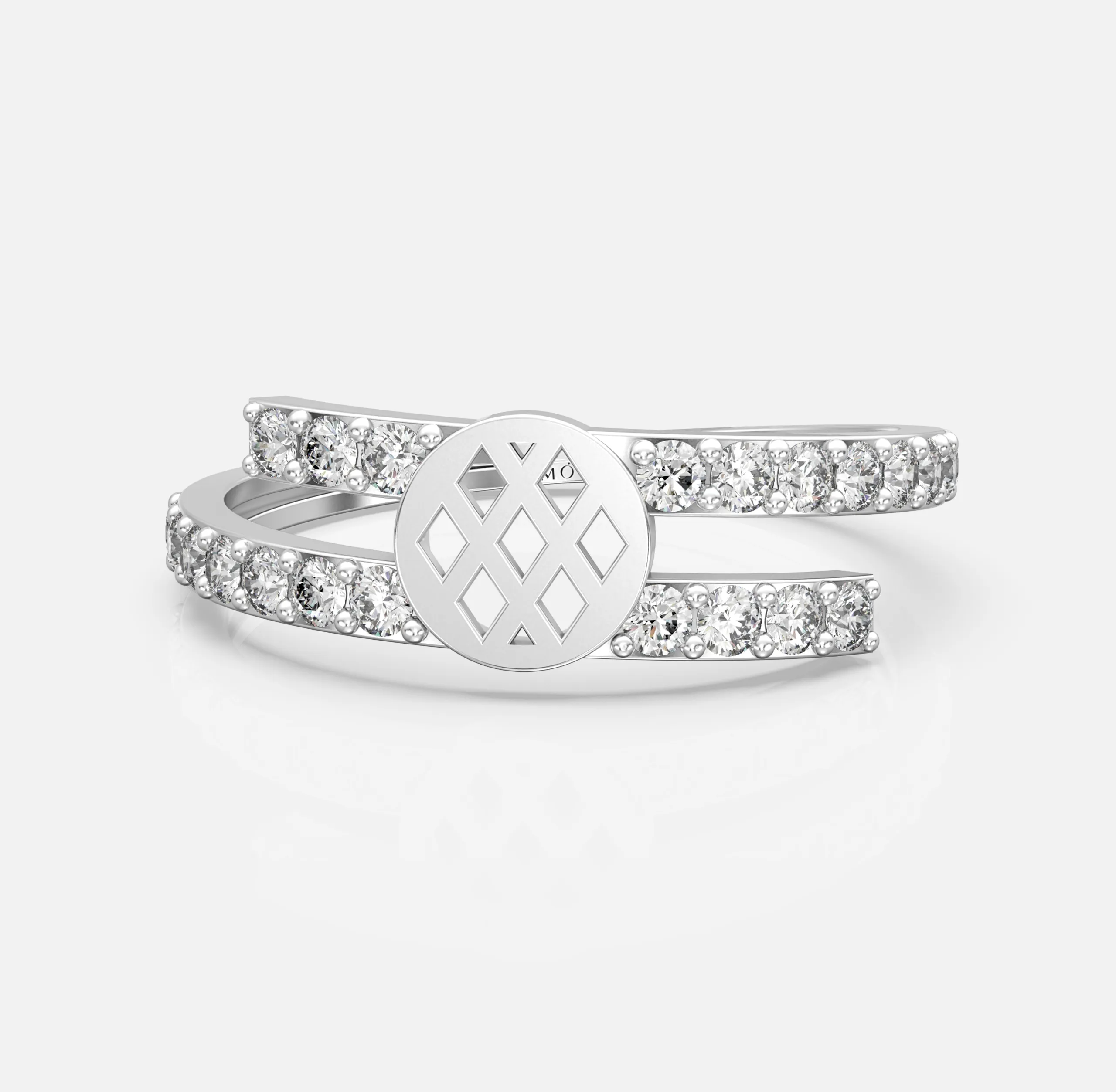 Lattice Embrace Diamond Ring