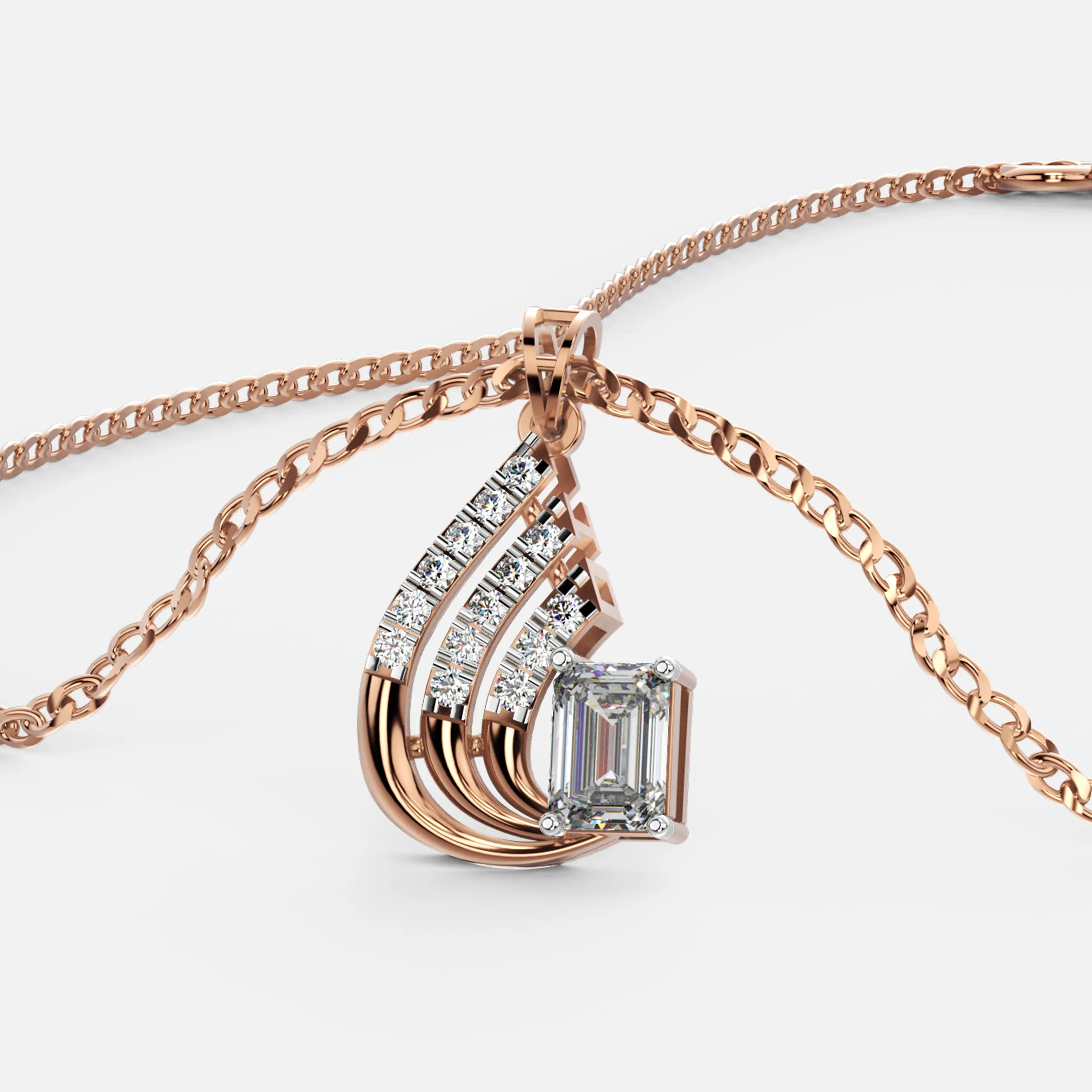 Cascade Glow Diamond Pendant