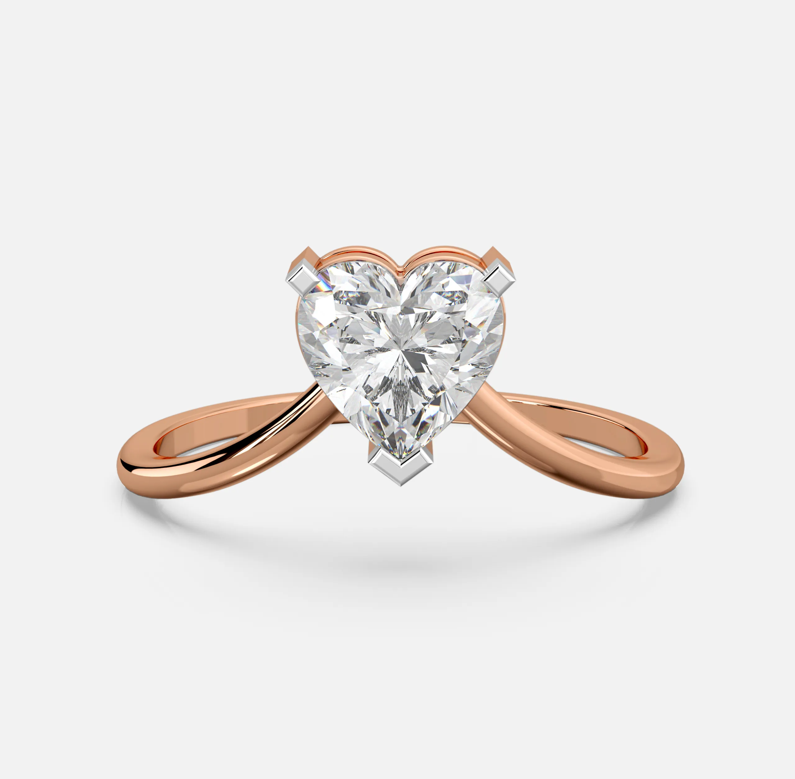 Heart Crest Diamond Ring