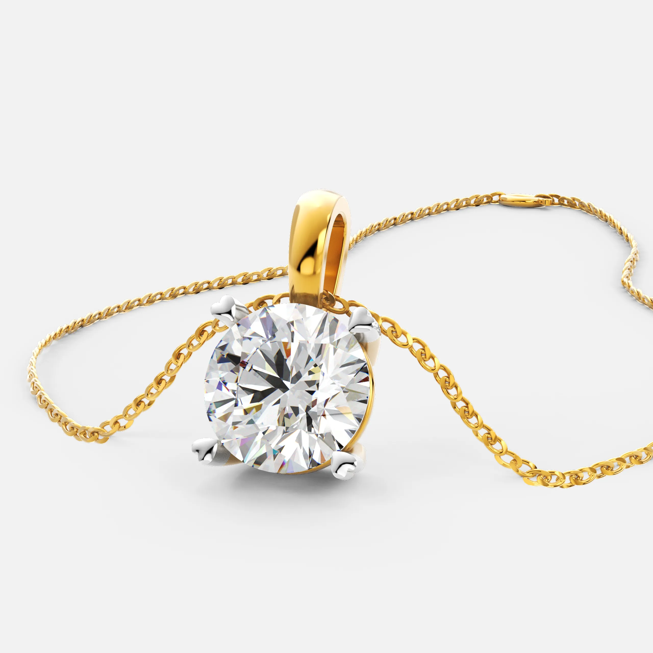 Four-Prong Diamond Pendant