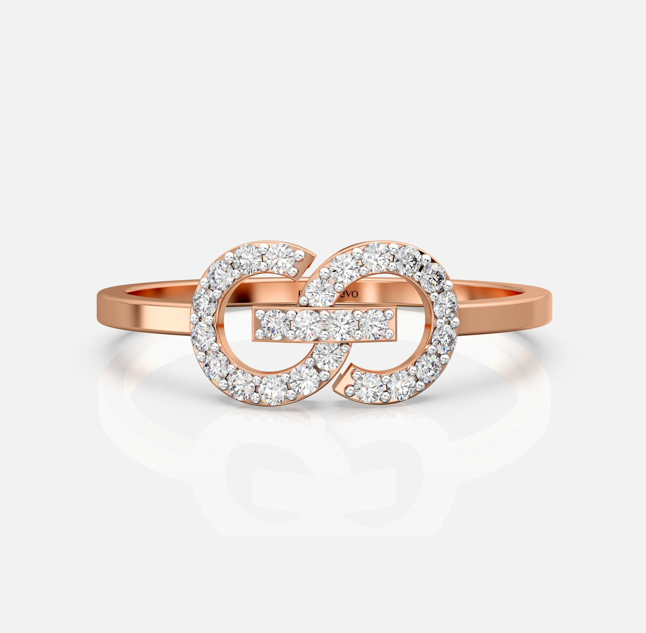 Infinity Knot Diamond Ring