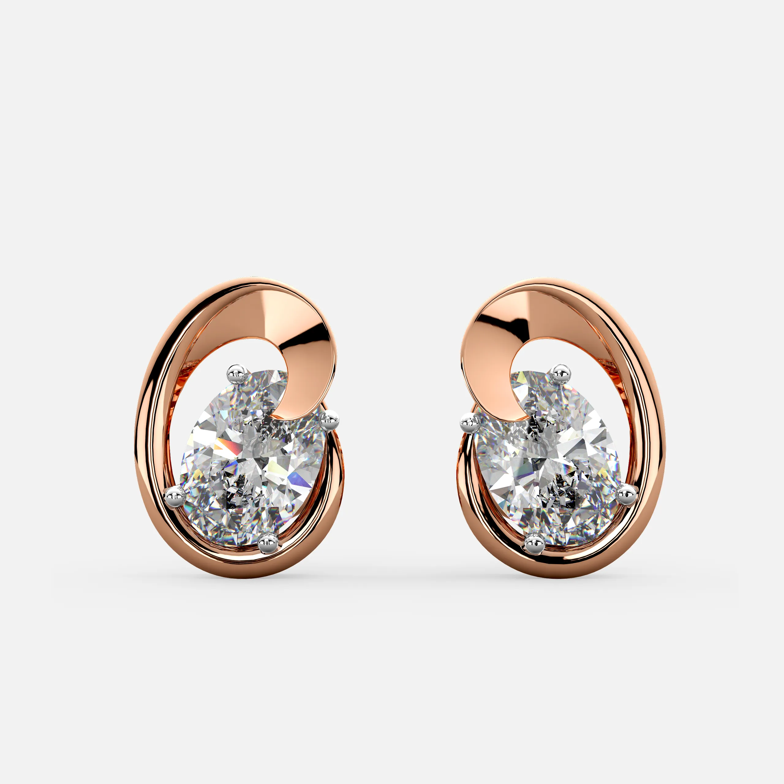 Swirl Diamond Studs