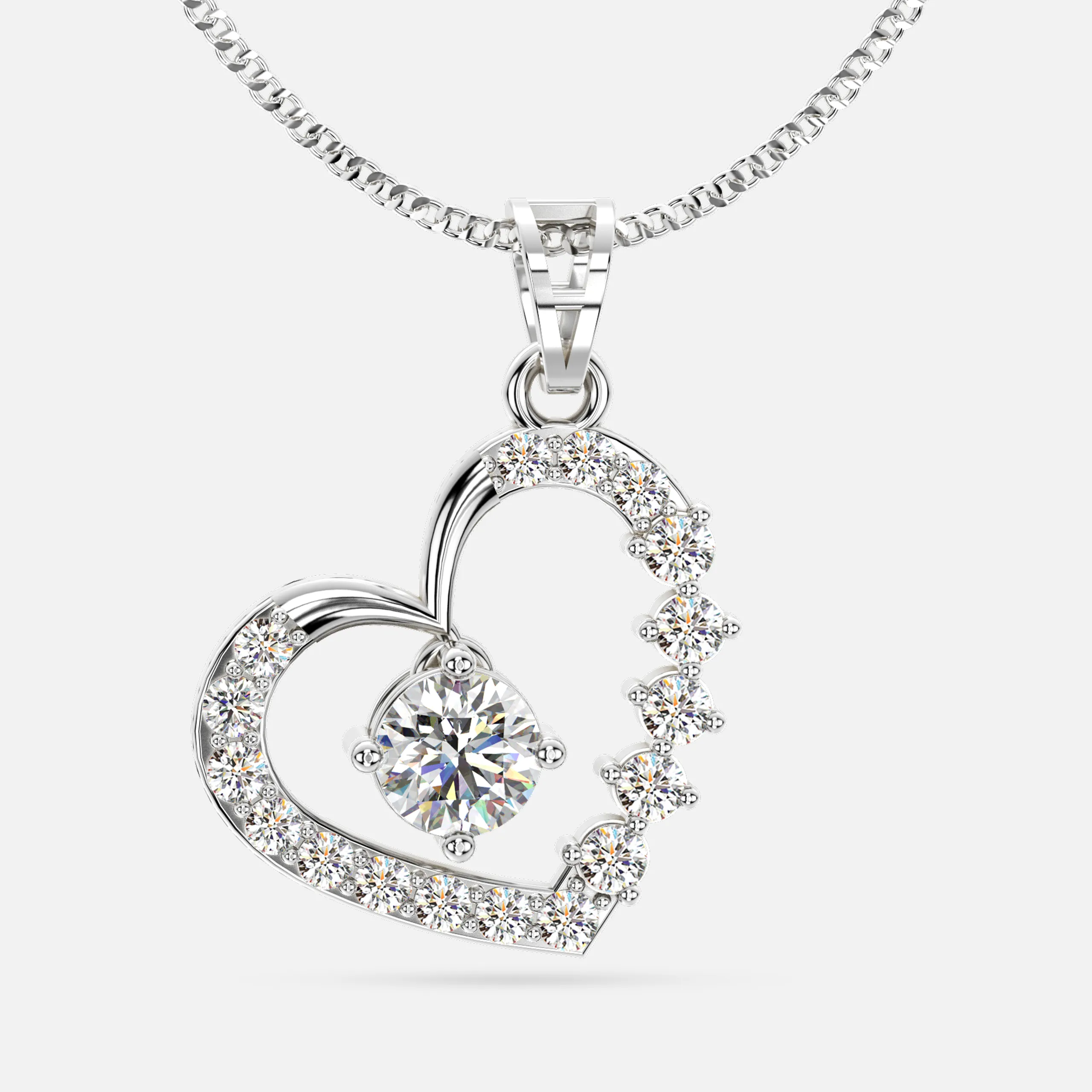 Stellar Heart Diamond Pendant