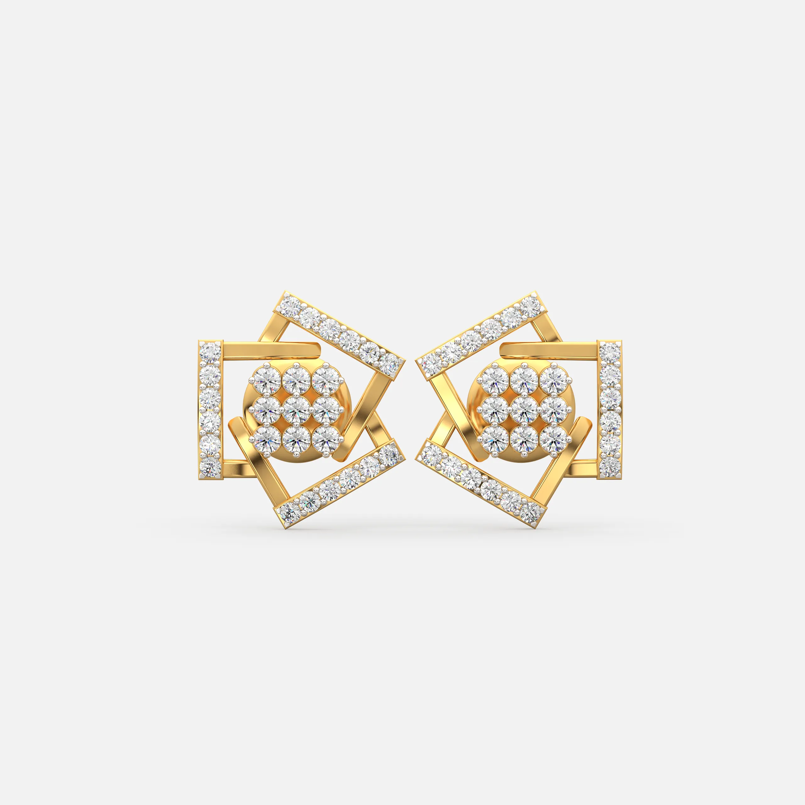 Intertwined Square Earrings