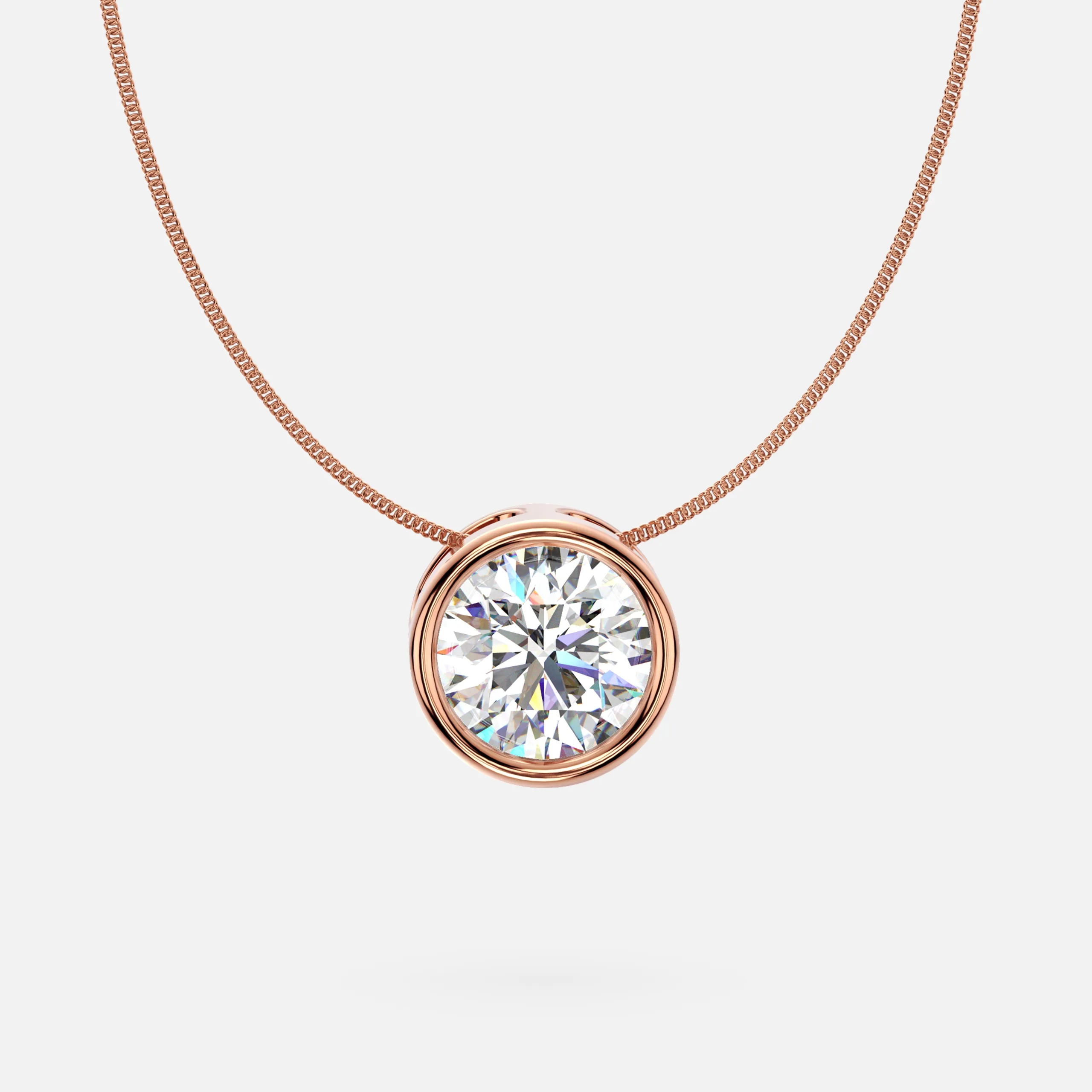 Radiant Round Diamond Pendant