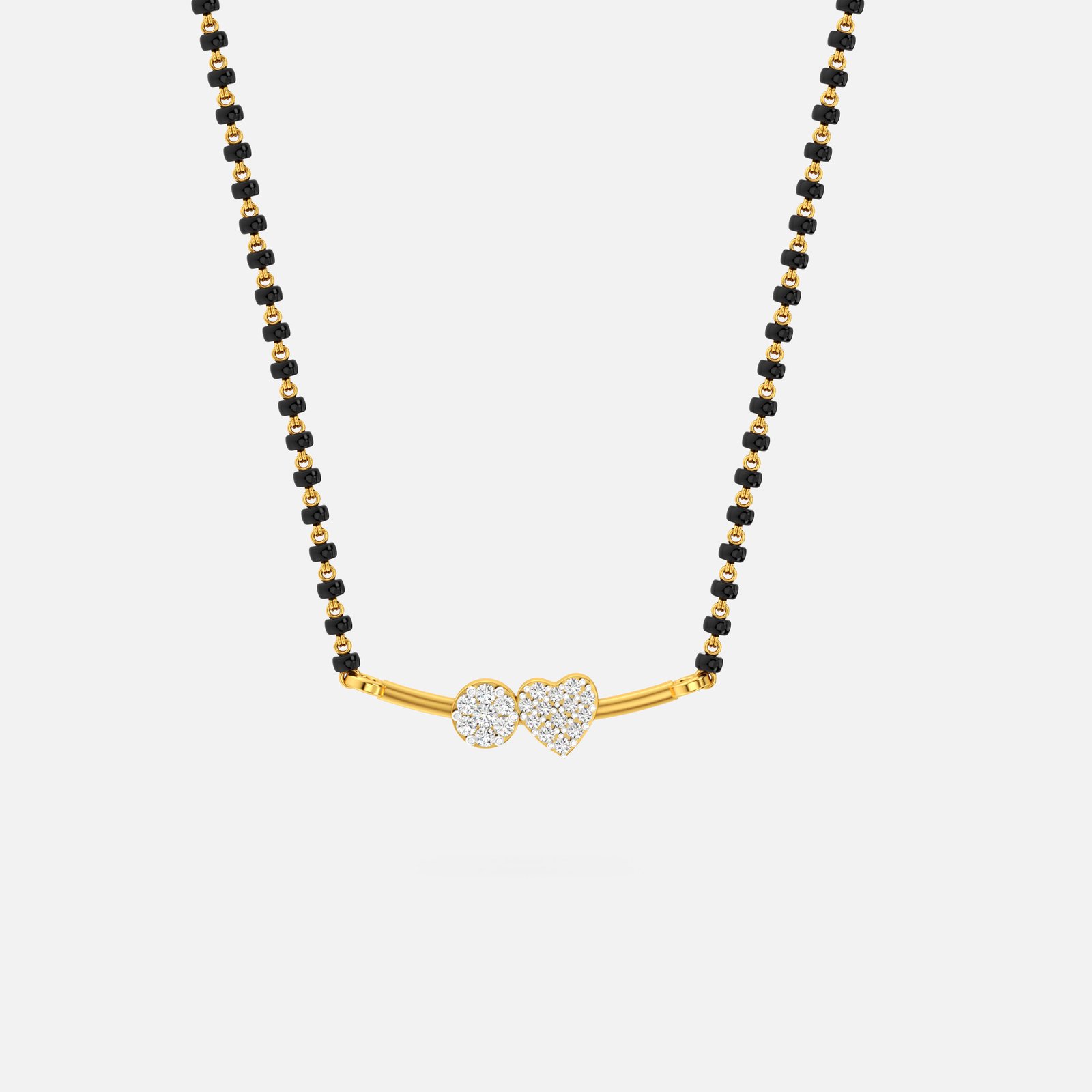 Twin Bloom Diamond Mangalsutra